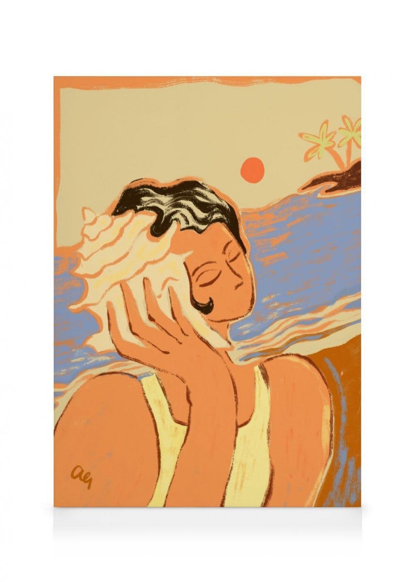 Arty Guava - Inner Guidance Toile (70x100 cm - Cadre de chêne) - Artistes vedettes