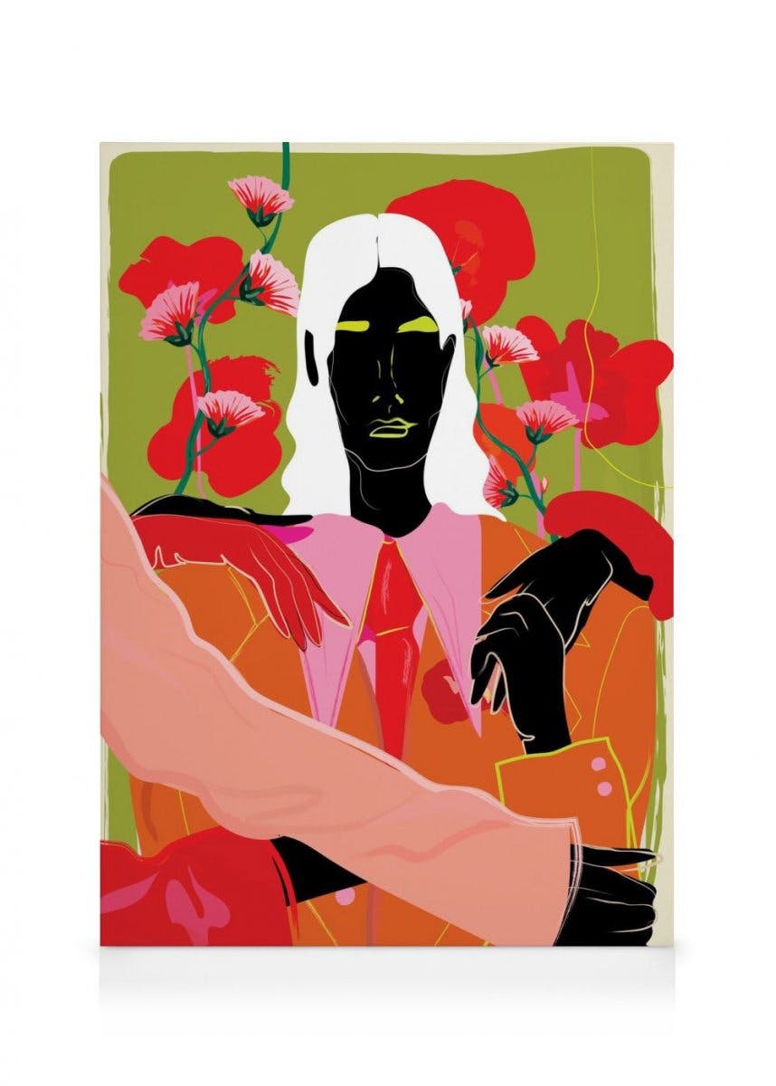 Canvastavlor Rachel Joanis - Compassion Canvastavla (70x100 cm - Svart ram)