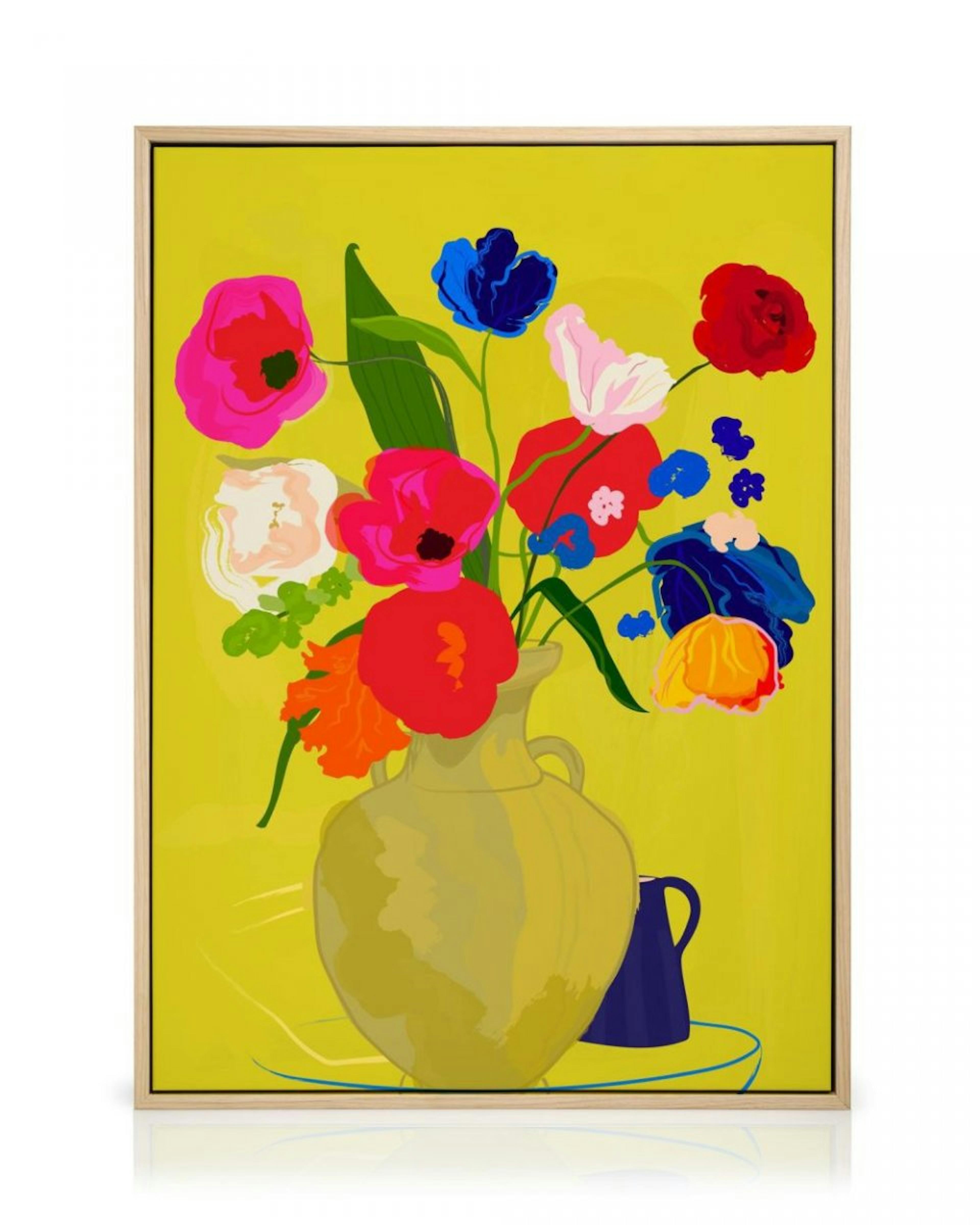 Rachel Joanis - Vase With Flower in Gold Canvas print