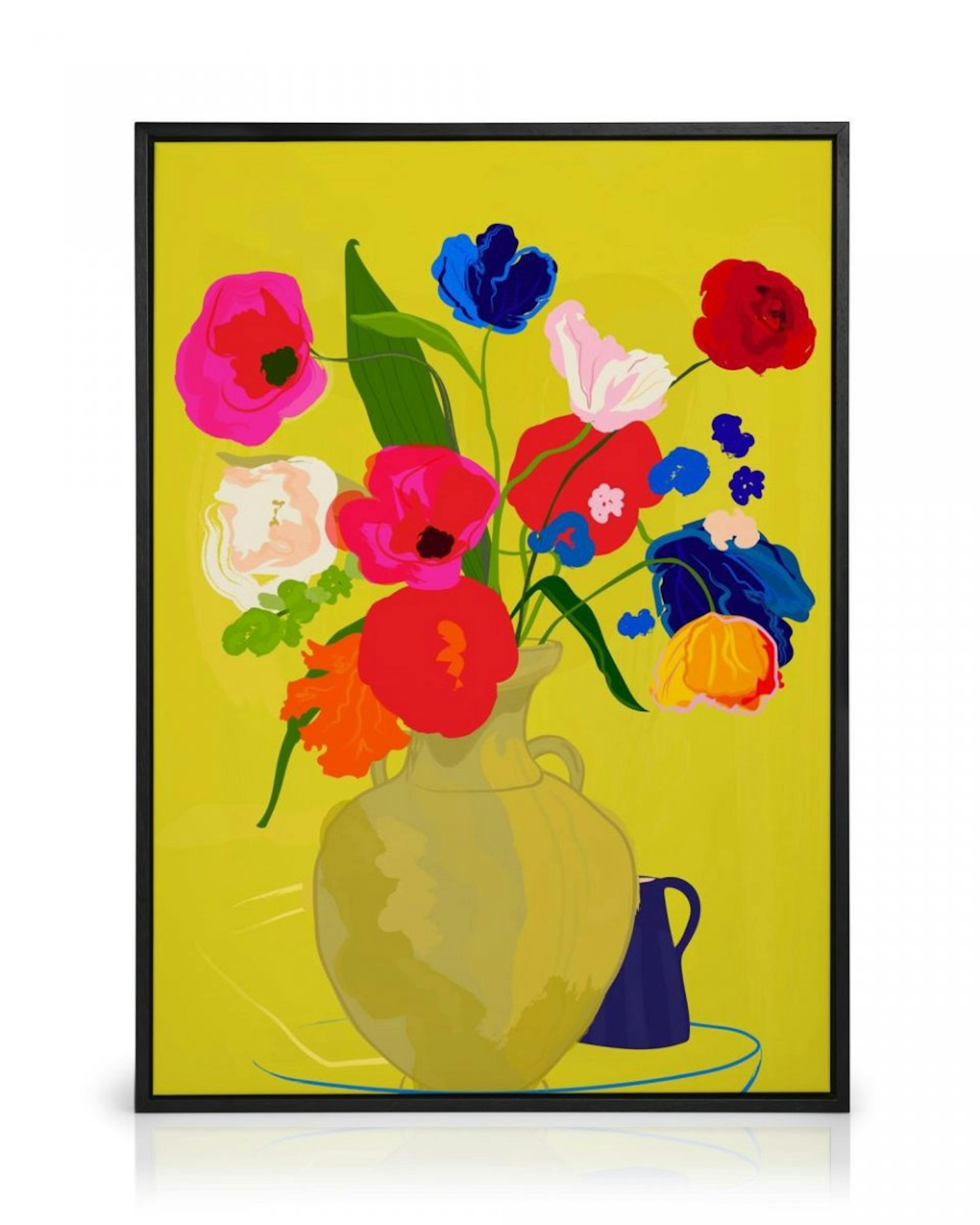 Rachel Joanis - Vase With Flower in Gold Canvas print
