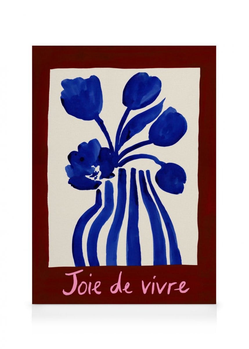 Canvastavlor Emily Daborn - Joy of Living Canvastavla (100x140 cm - Svart ram)