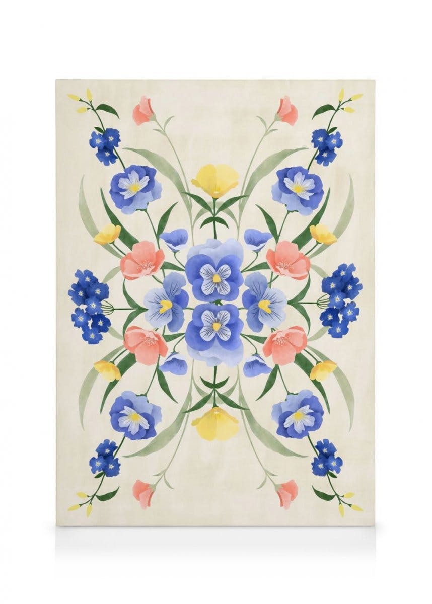 Canvas Prints The Print Republic - Sun Kissed Garden No1 Canvas print (30x40 cm - Oak Frame)