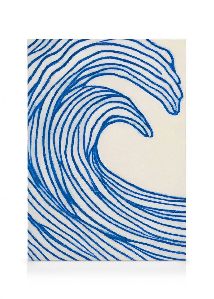 Obrazy na płótnie Merel Takken - Wavy Lines Obraz na płótnie (30x40 cm - Ramka dębowa)