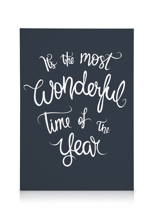Canvas Prints The Most Wonderful Time Canvas print (50x70 cm - Black Frame)
