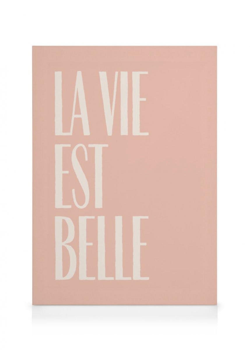 Canvas Prints La Vie Est Belle Text Canvas print (50x70 cm - Black Frame)