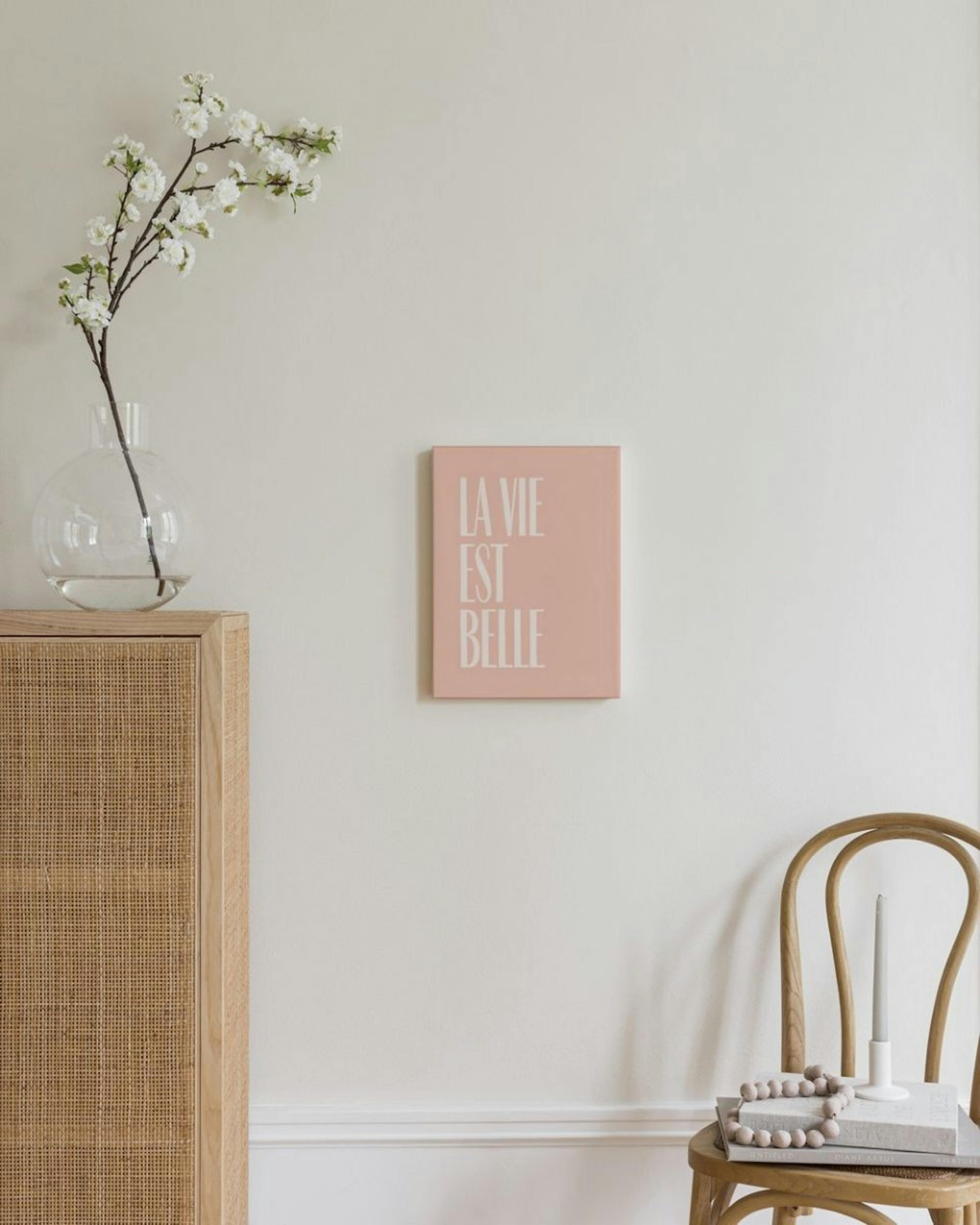 La Vie Est Belle Text Canvas print