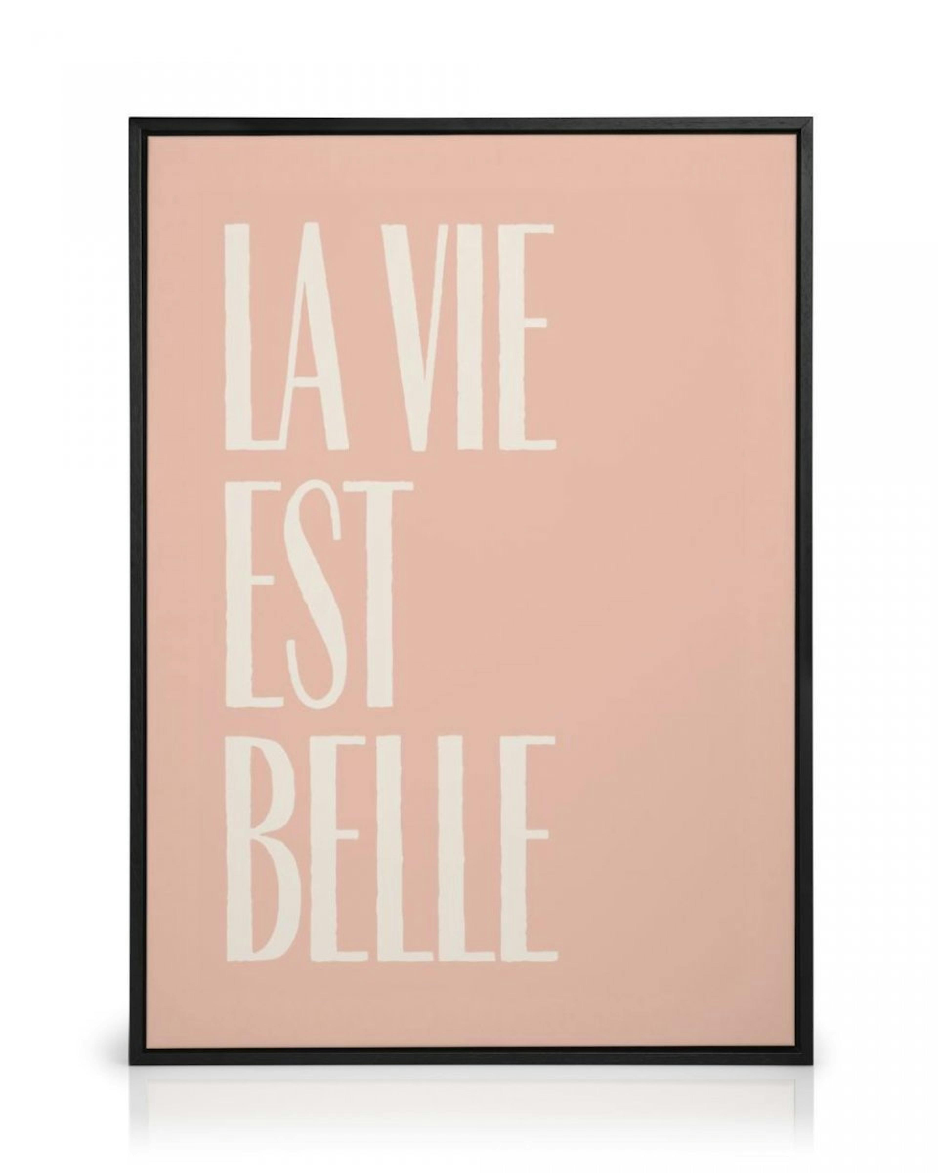 La Vie Est Belle Text Toile