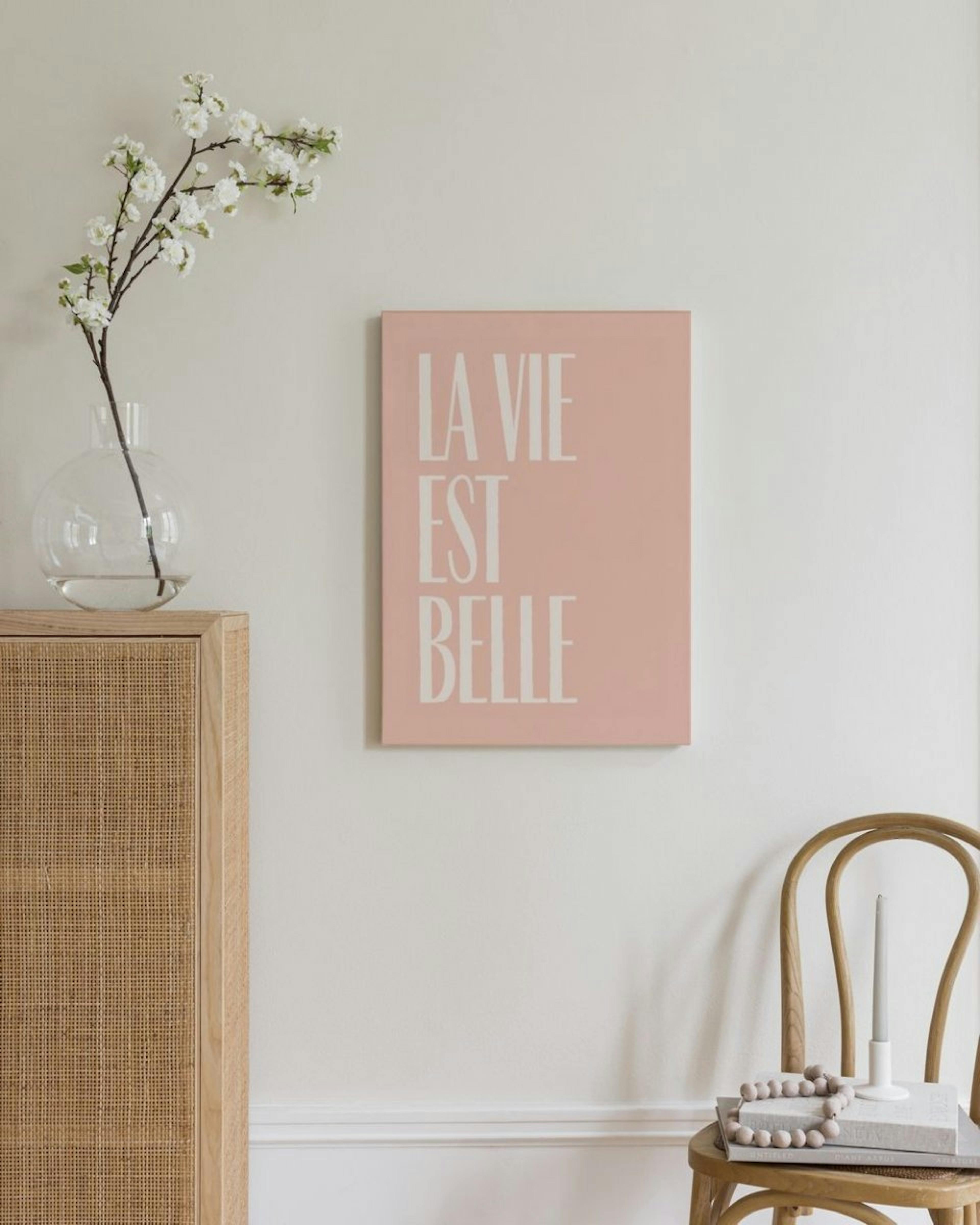 La Vie Est Belle Text Canvas print