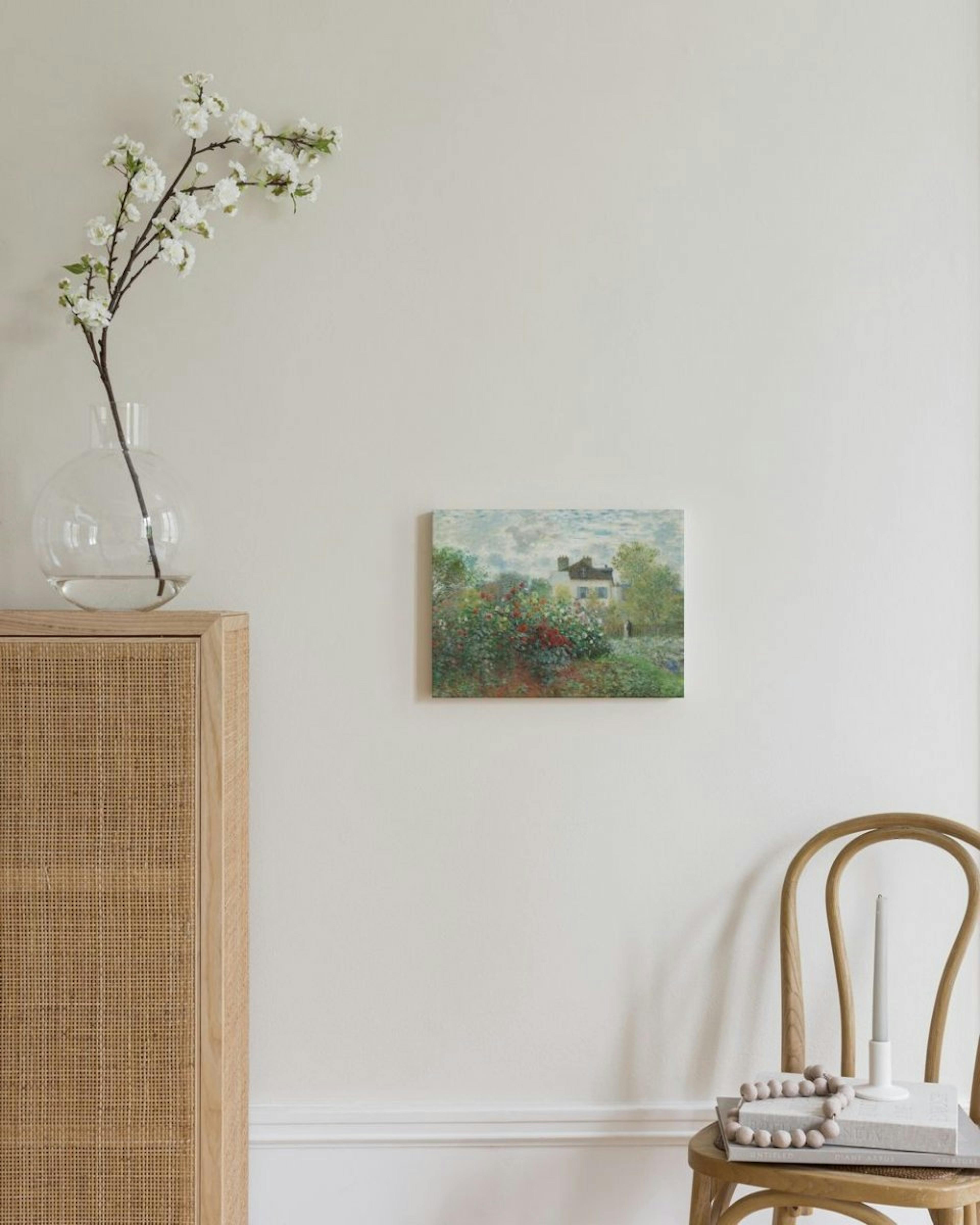 Monet - A Corner of the Garden with Dahlias Toile