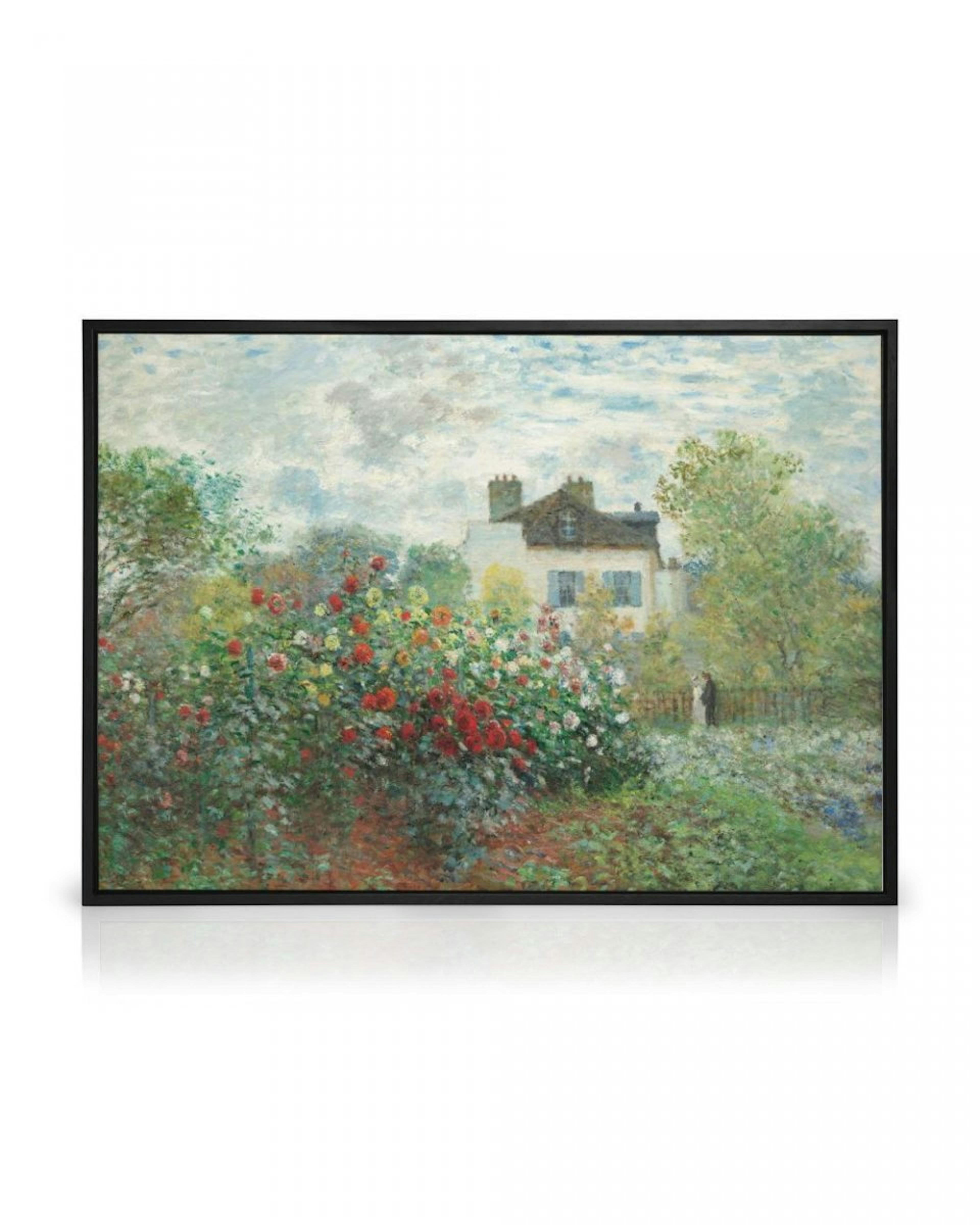 Monet - A Corner of the Garden with Dahlias Canvas