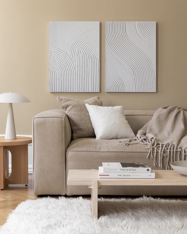 Abstract Texture Stampe su tela Duo (50x70 cm - Cornice in nero)- Abbinamenti perfetti