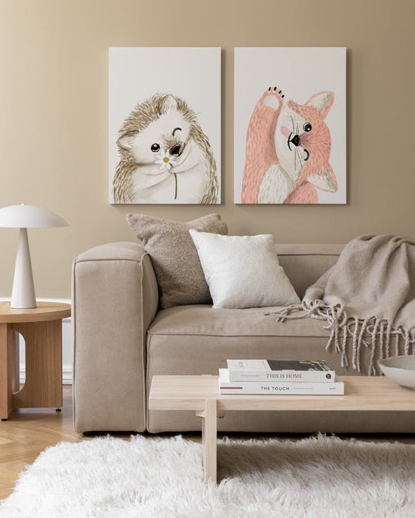 Canvas Prints Cute Animal Canvas Duo (30x40 cm)