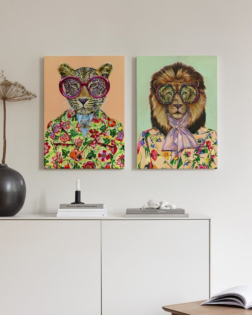 Artsy Animal Canvas Duo (50x70 cm)