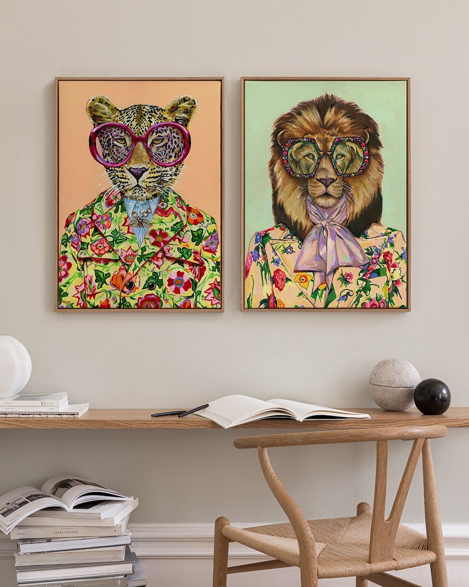 Artsy Animal Canvas Duo (50x70 cm)