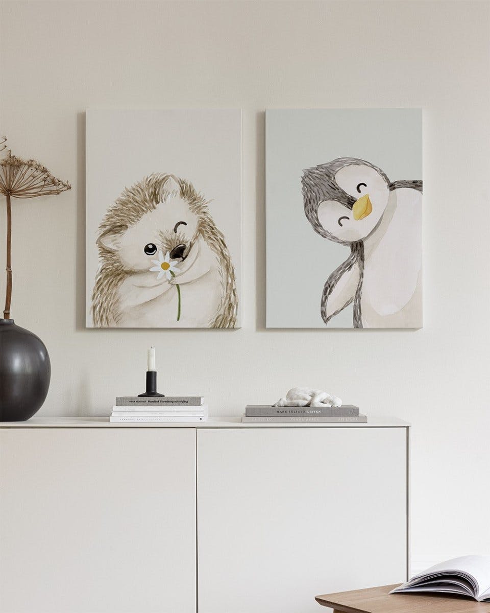 Cute Animals Canvas Duo (30x40 cm)