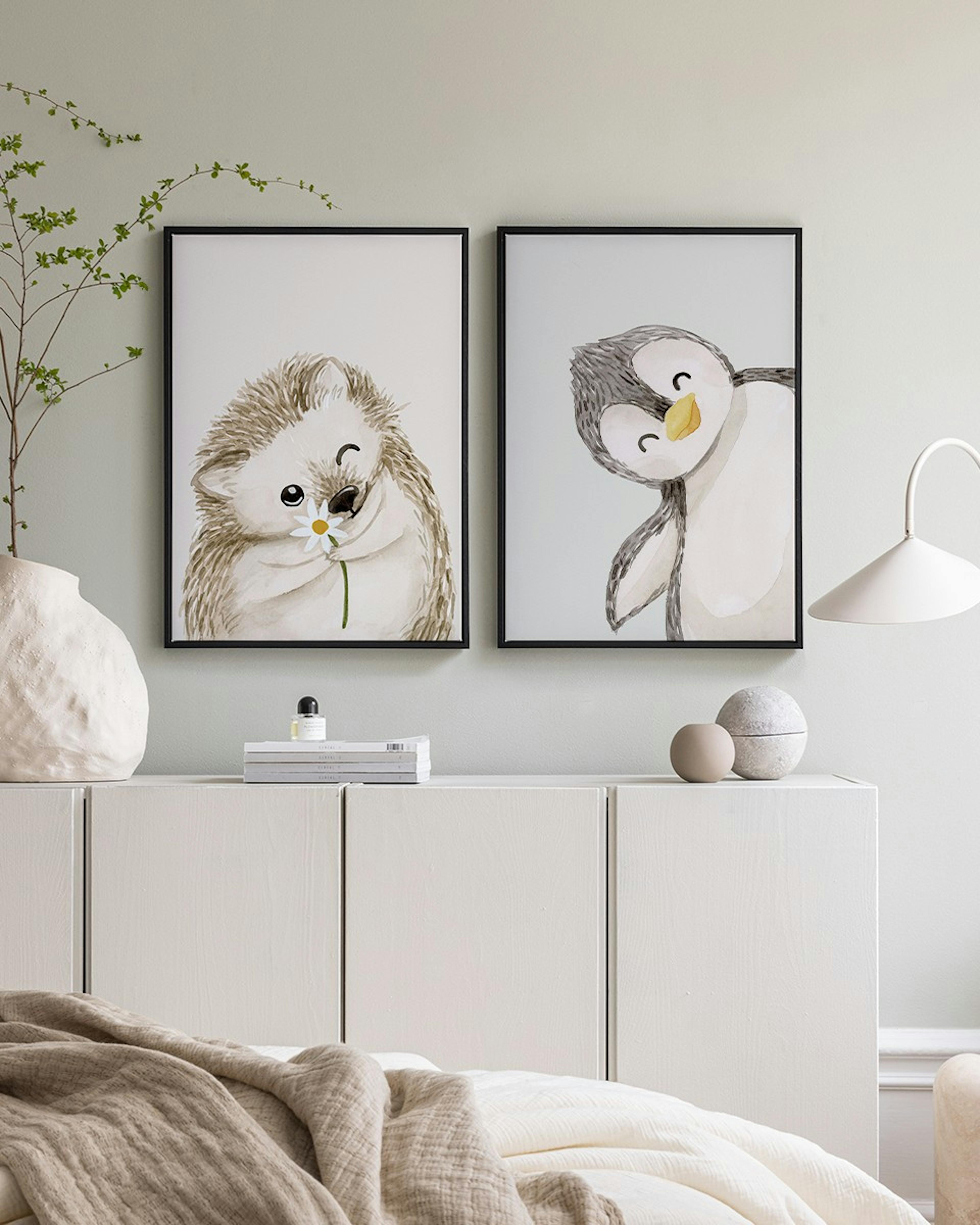 Cute Animals Canvas Duo