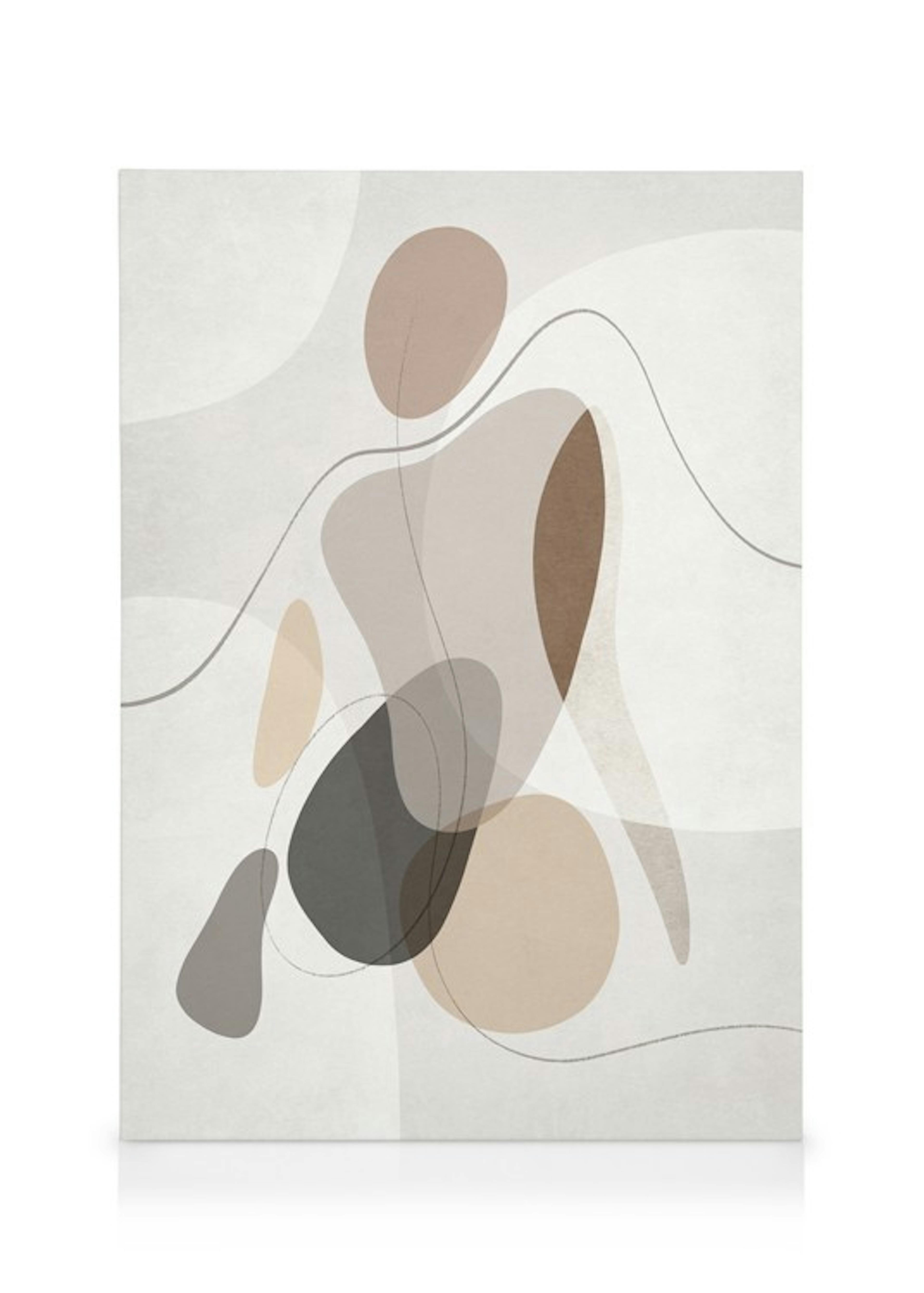 Organic Shapes Figure Canvas Duo