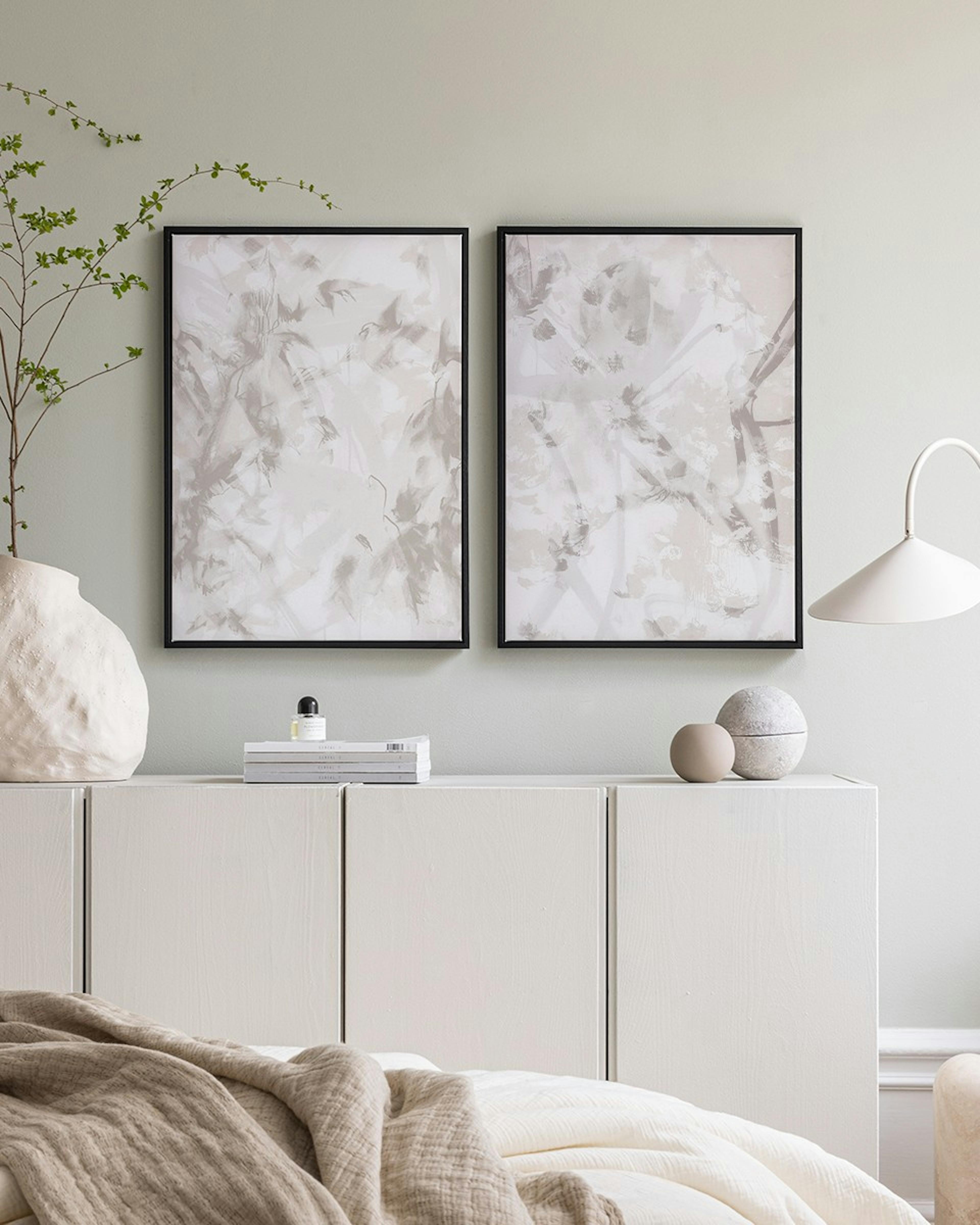 Soft Abstract Canvas Duo