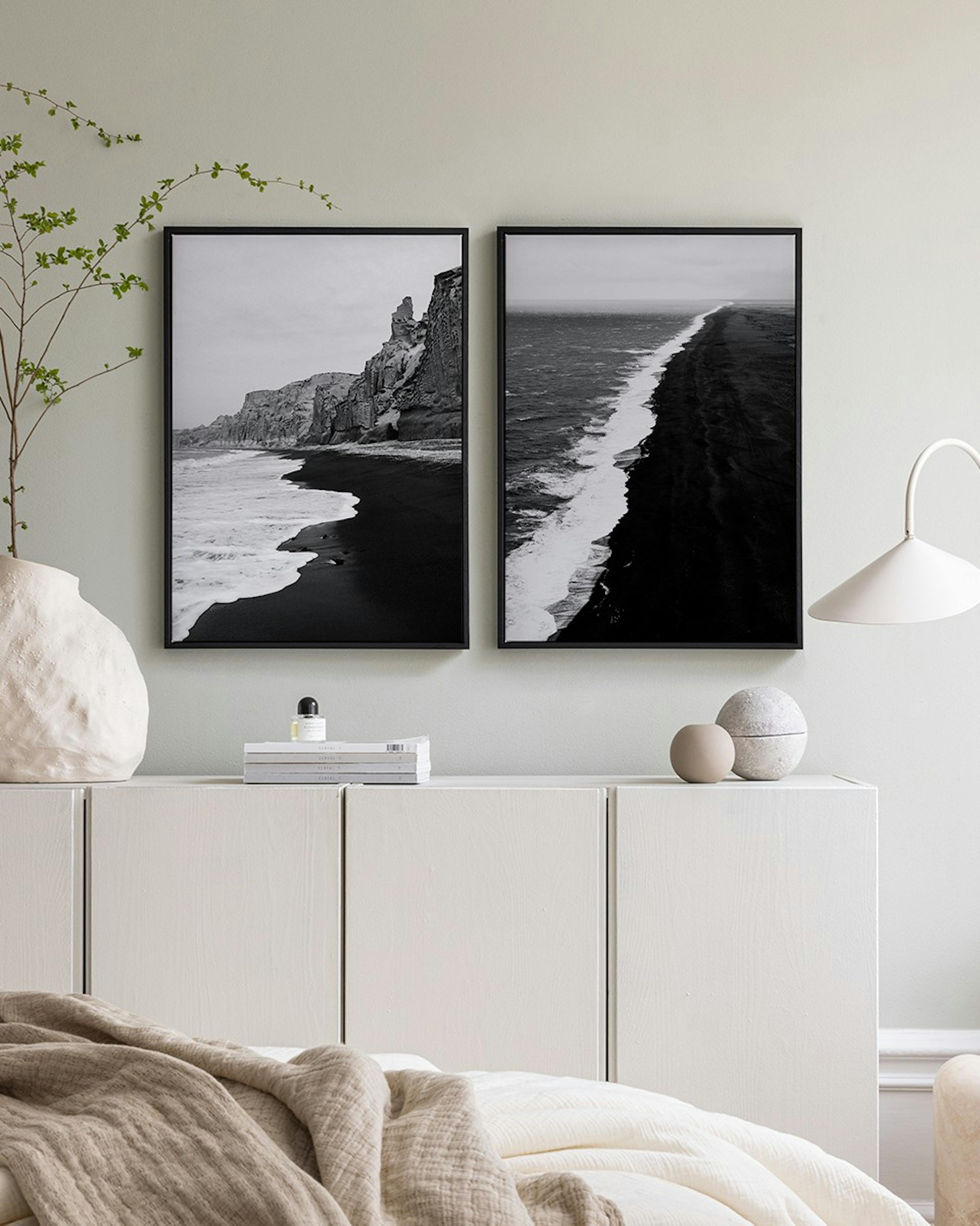 Black Beach Canvas Duo