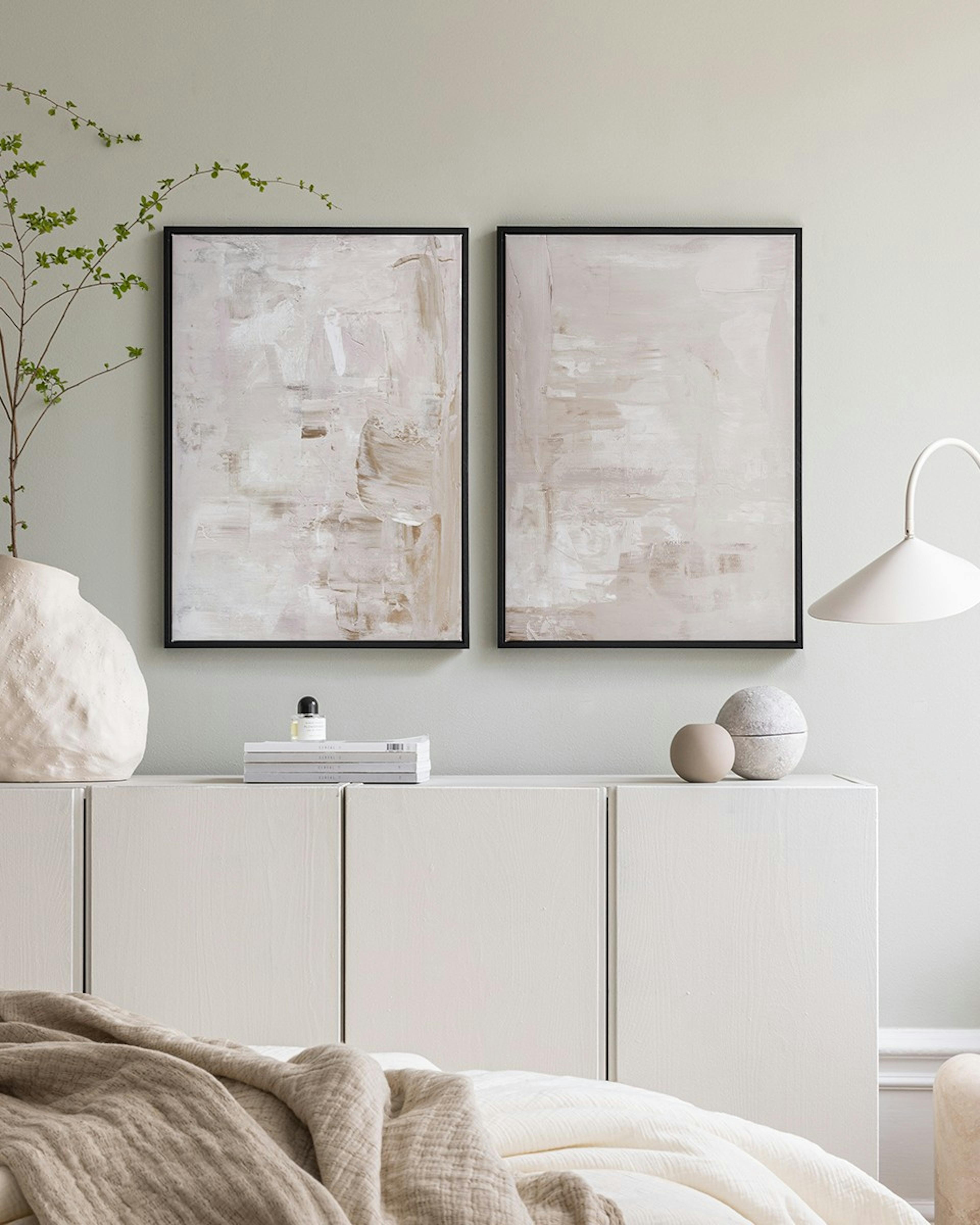 Abstract Acrylic Canvas Duo