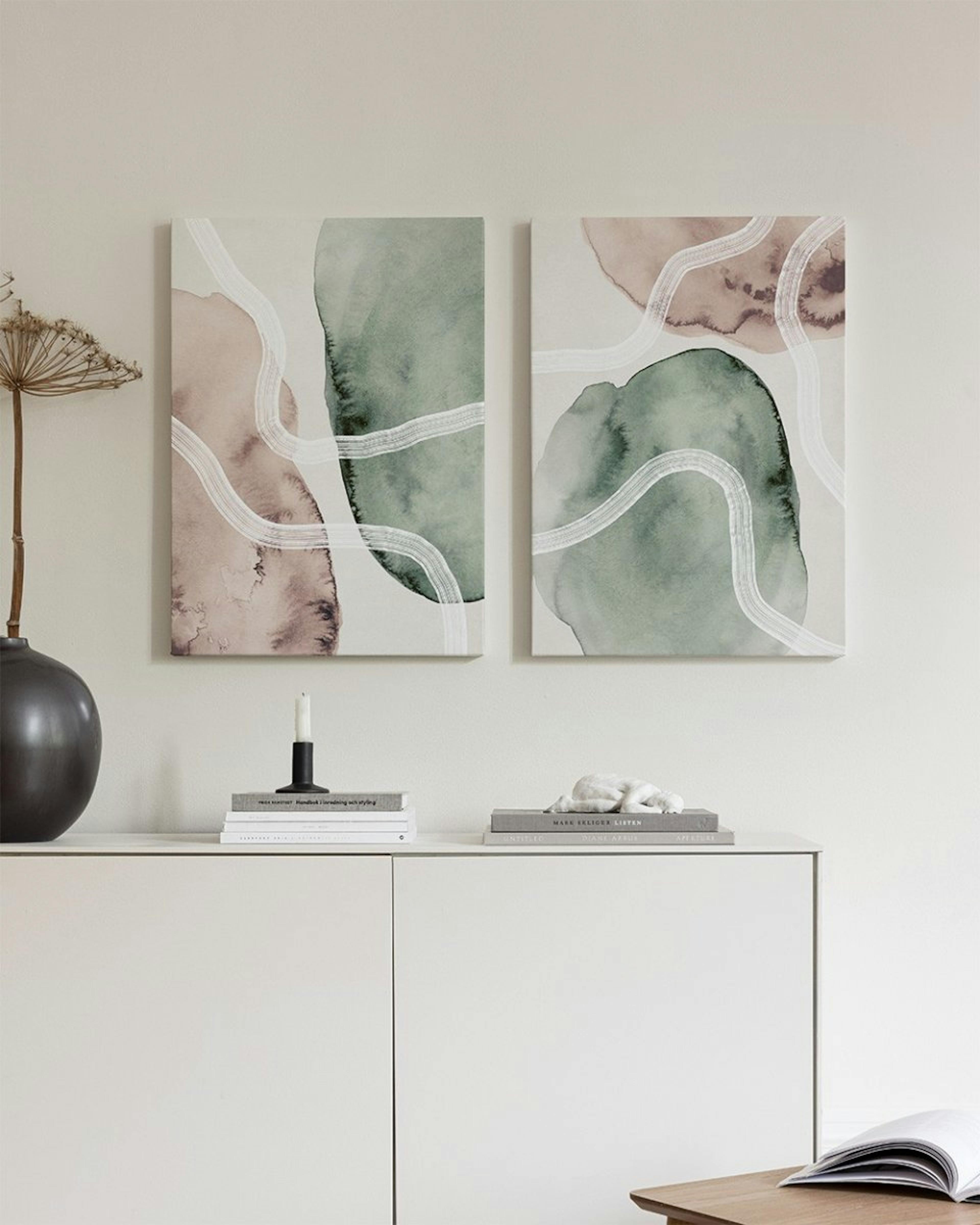 Soft Watercolor Leinwandbilder Duo 0
