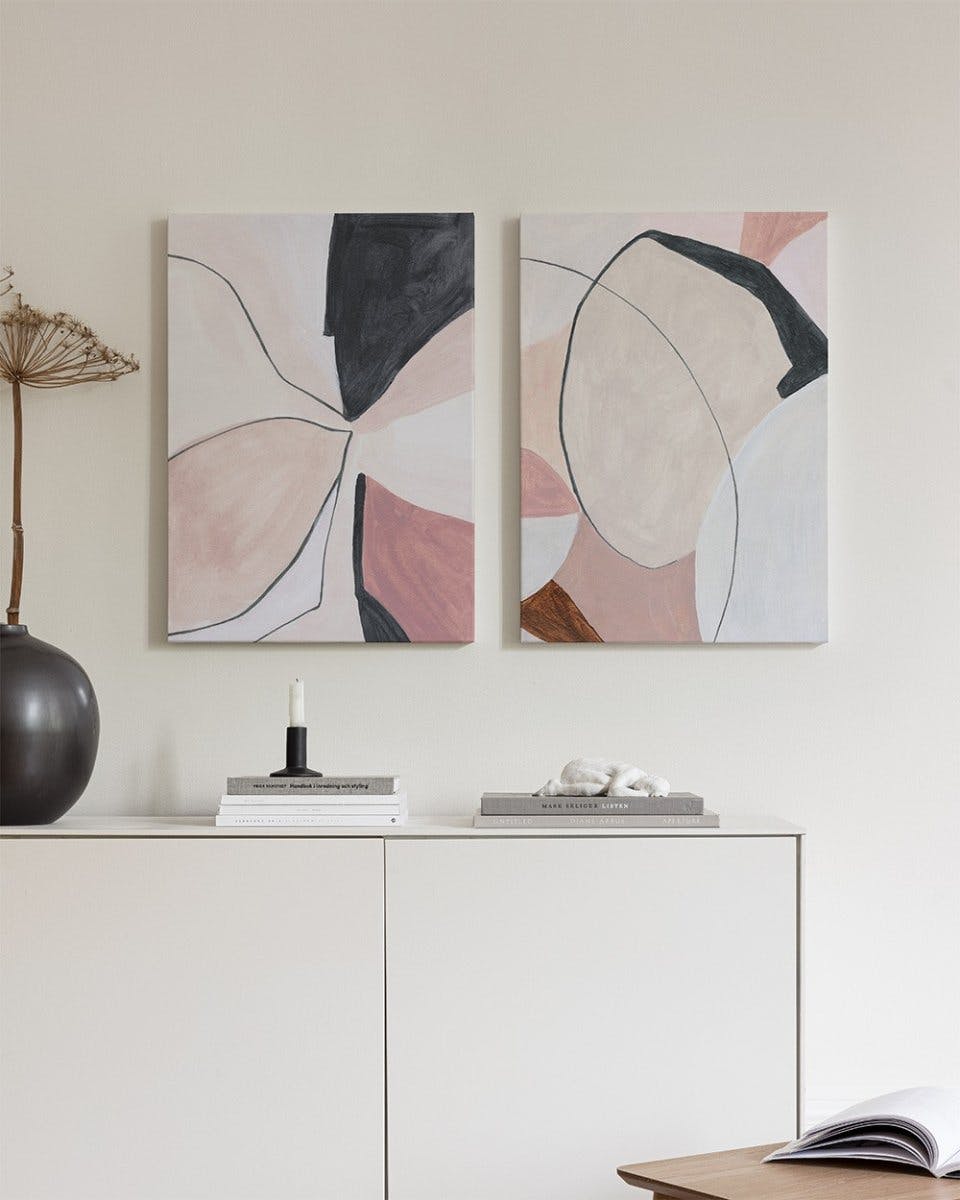 Dusty Pink Canvas Duo (30x40 cm - Fotokaders Eiken)