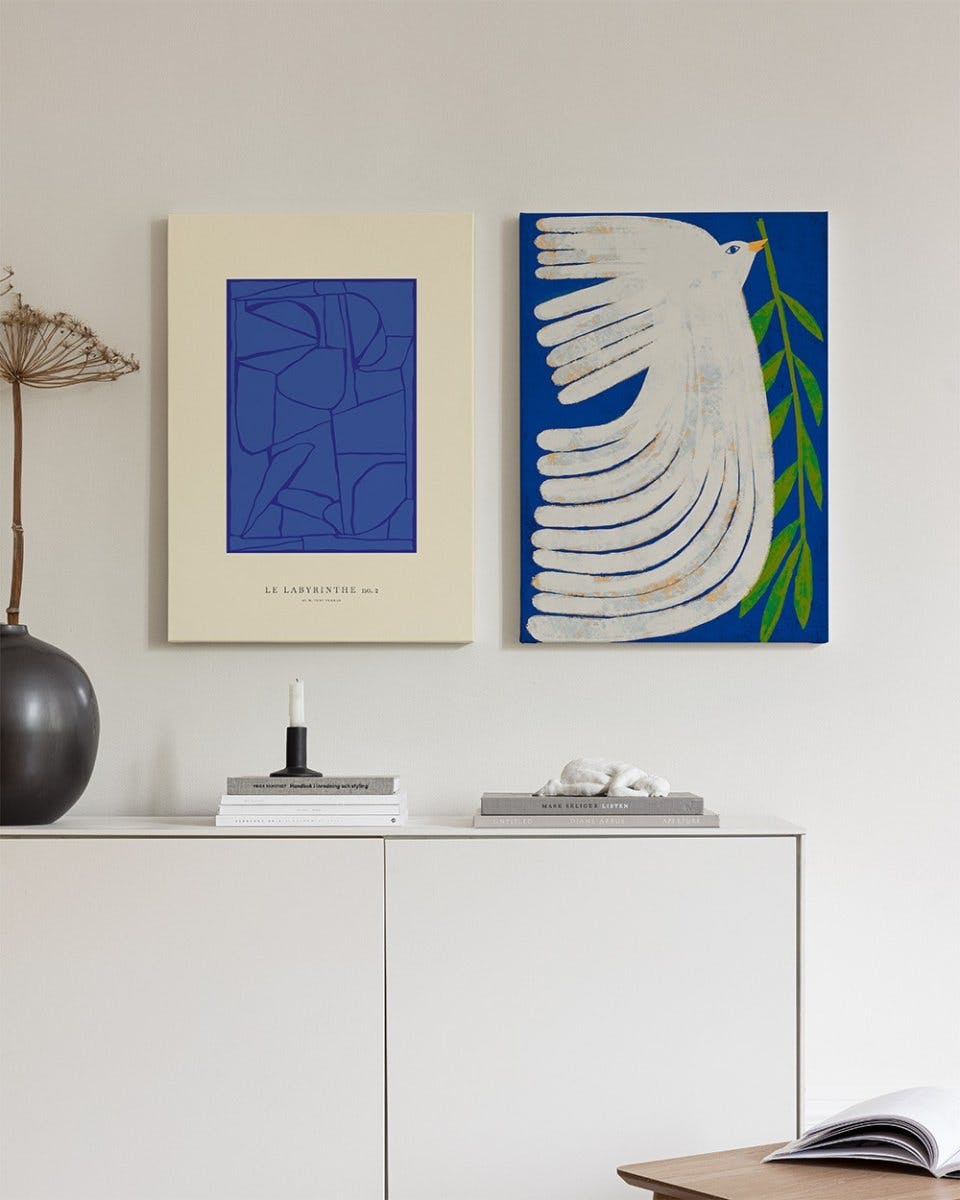 Blue Peace Canvas Duo (50x70 cm - Fotokaders Eiken)