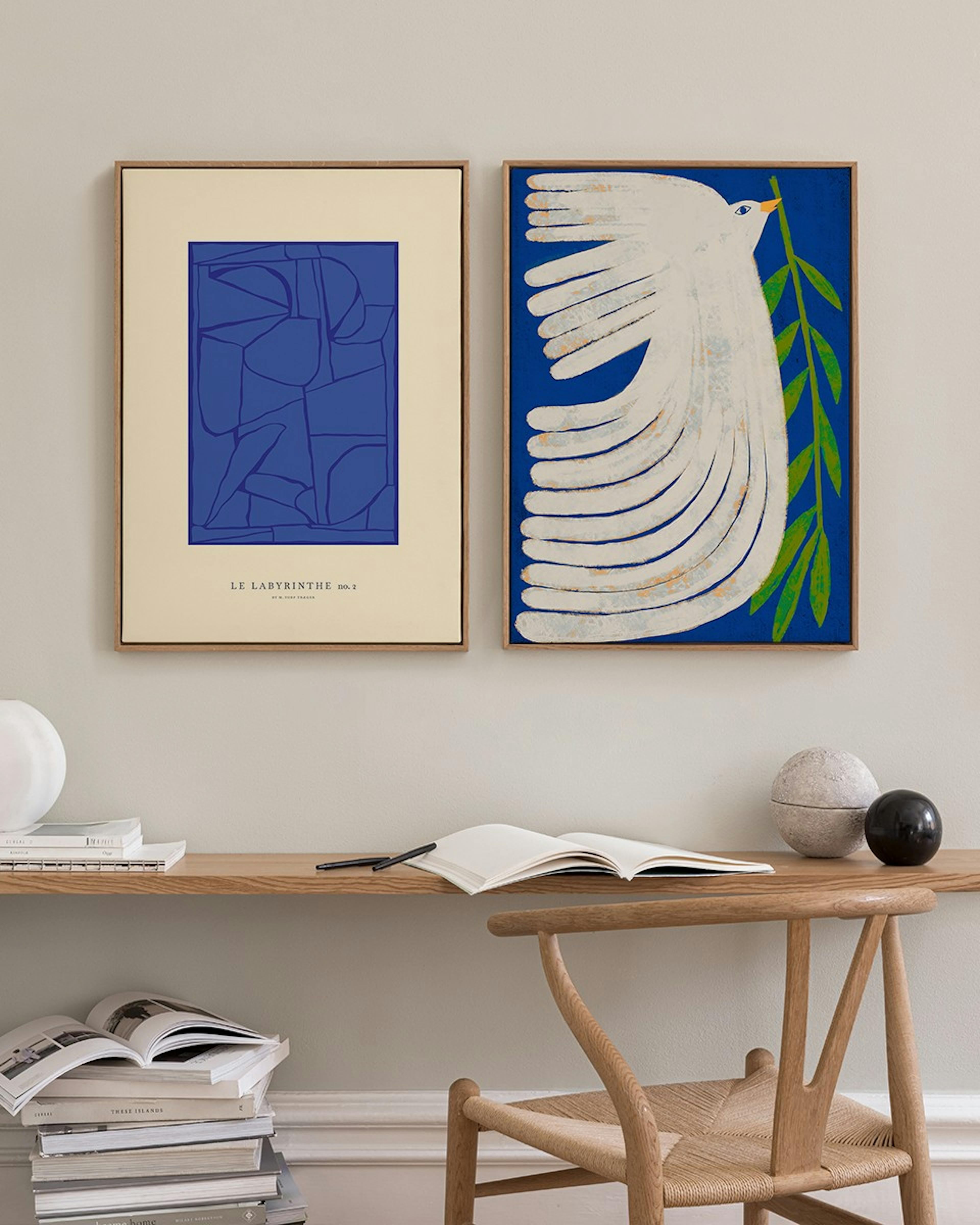 Blue Peace Canvas Duo