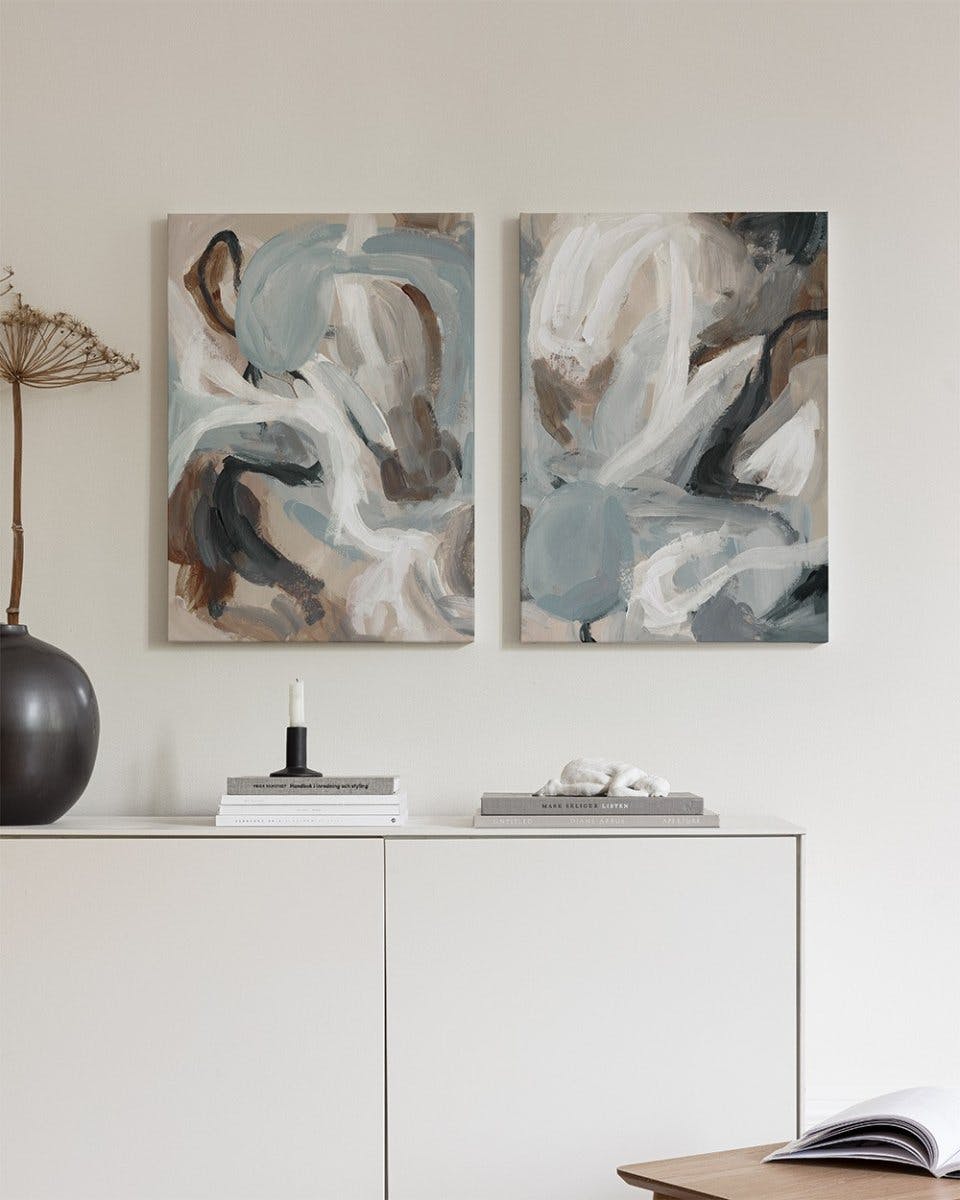 Favorite Home Canvas Duo (50x70 cm - Black Frame)