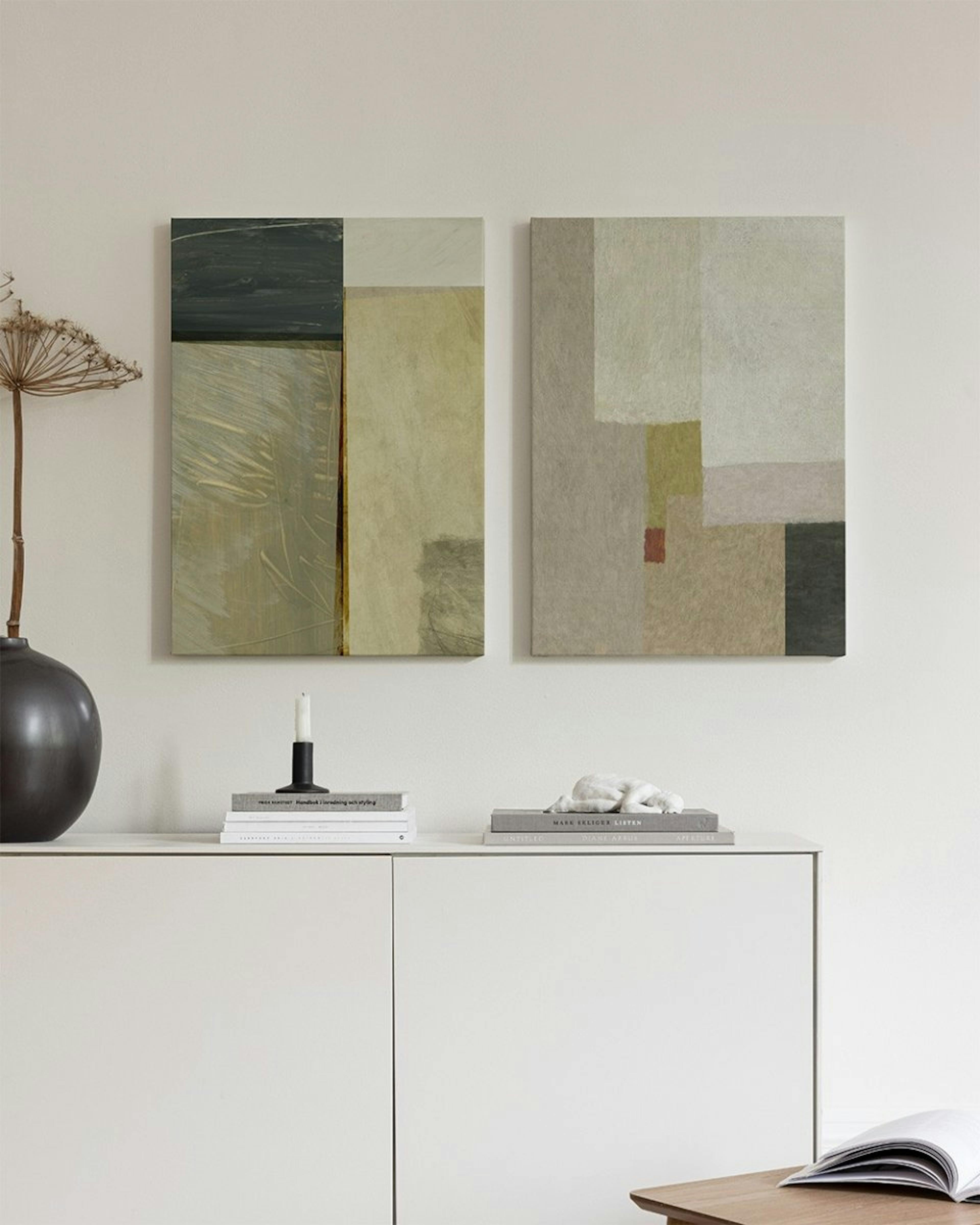 Squared Abstract Canvas Duo