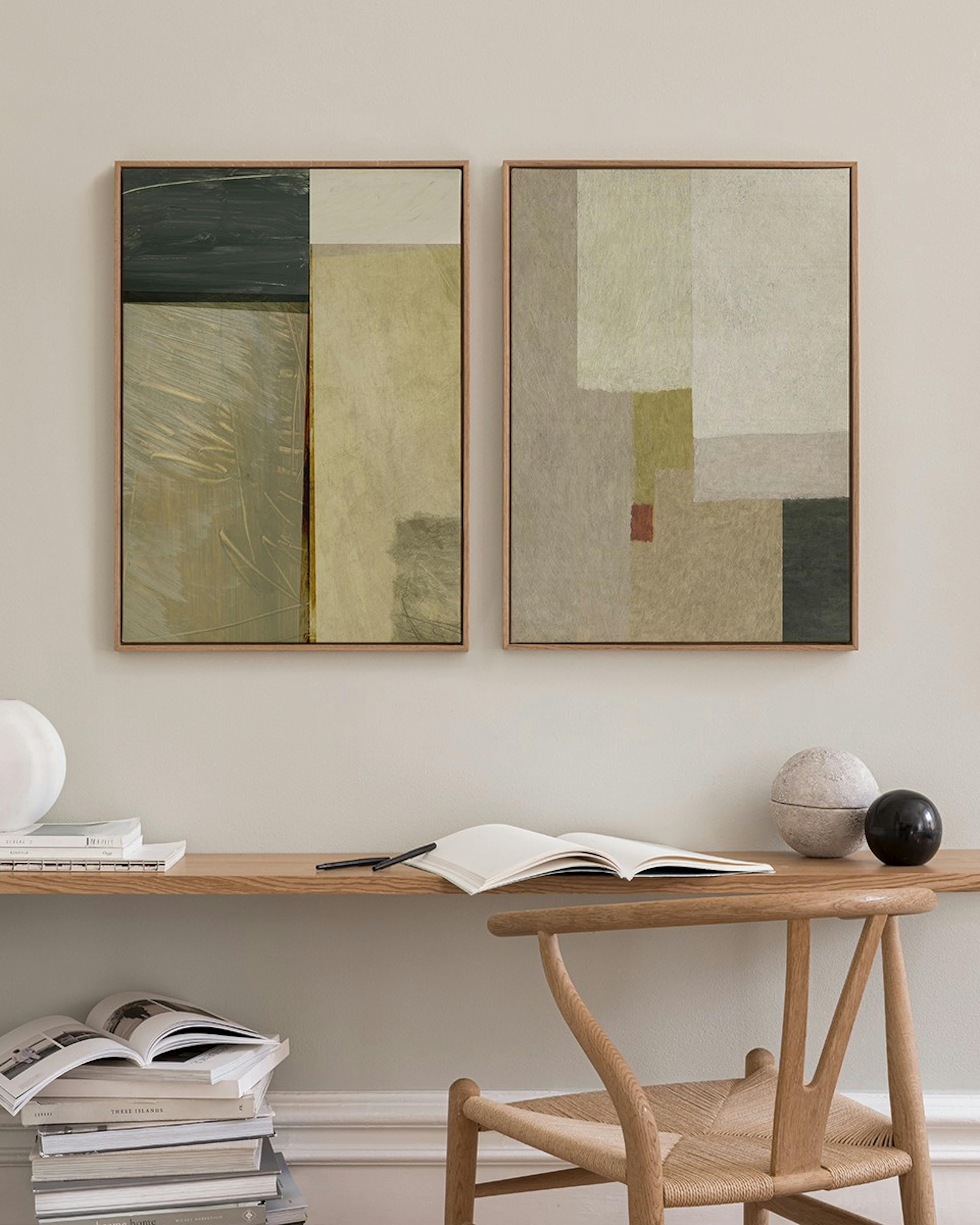 Squared Abstract Canvas Duo