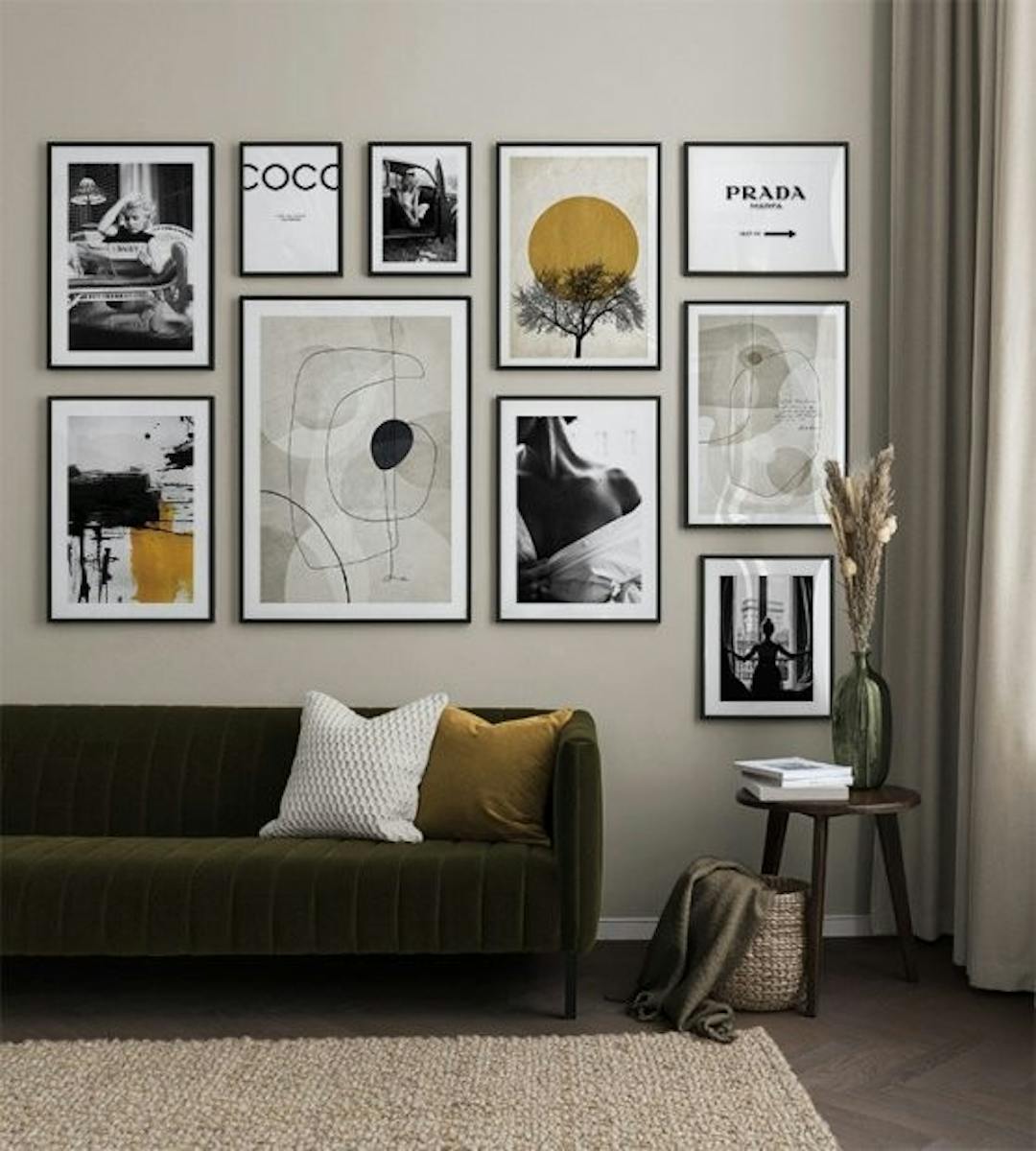 Black and white decor ideas | Gallery walls | Desenio.co.uk