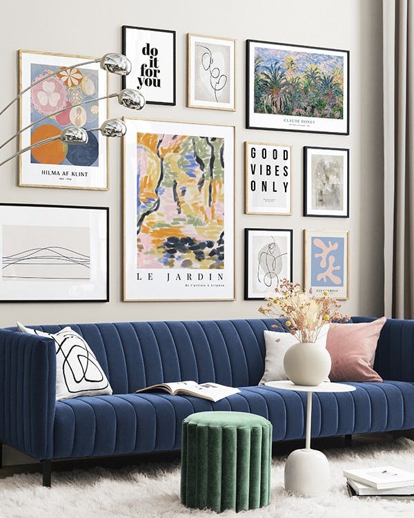 Colorful Art gallery wall (ONE SIZE)