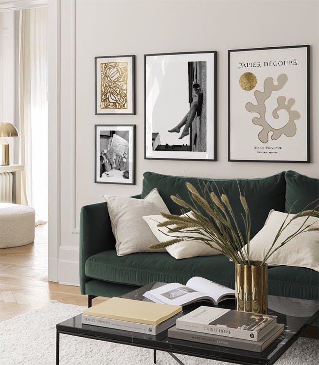 Gold Softness gallery wall (ONE SIZE)