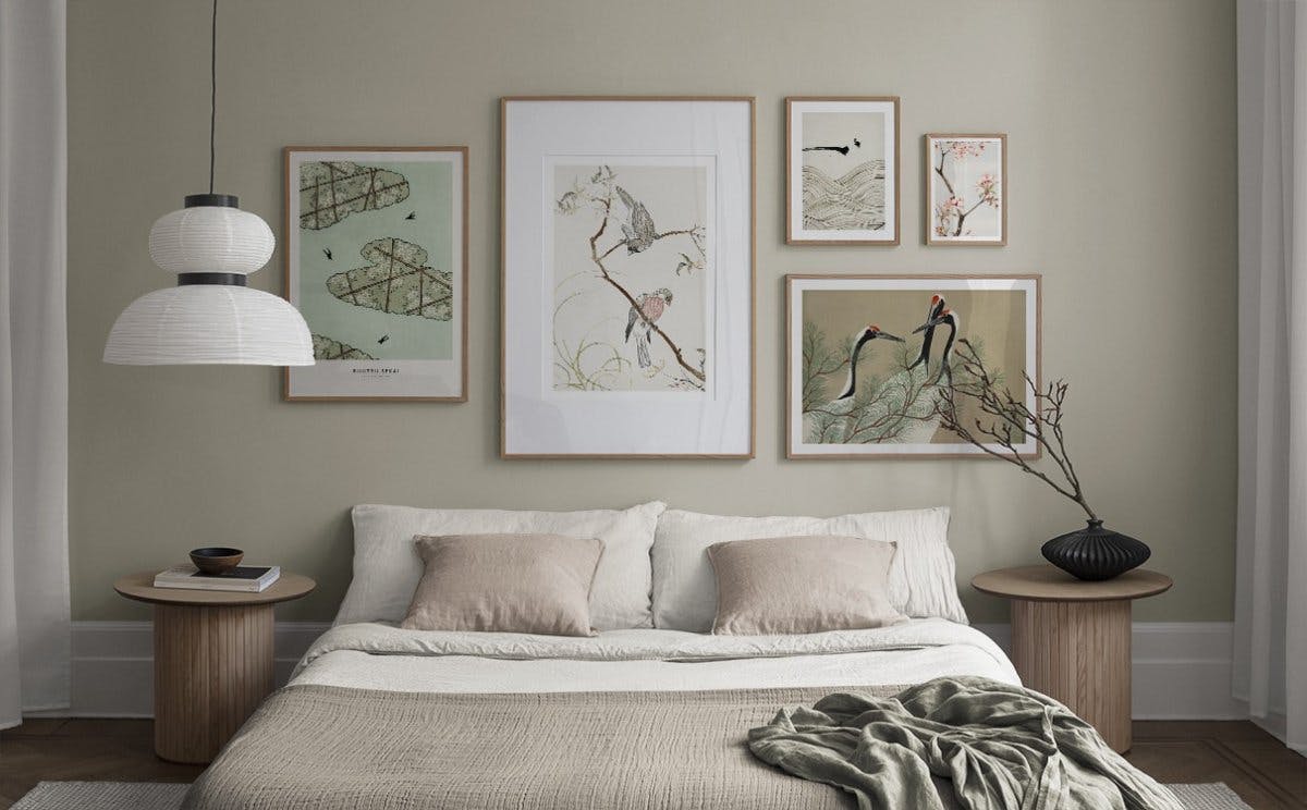Soft Tones parede de quadros (ONE SIZE)- Paredes de quadros para quarto de dormir