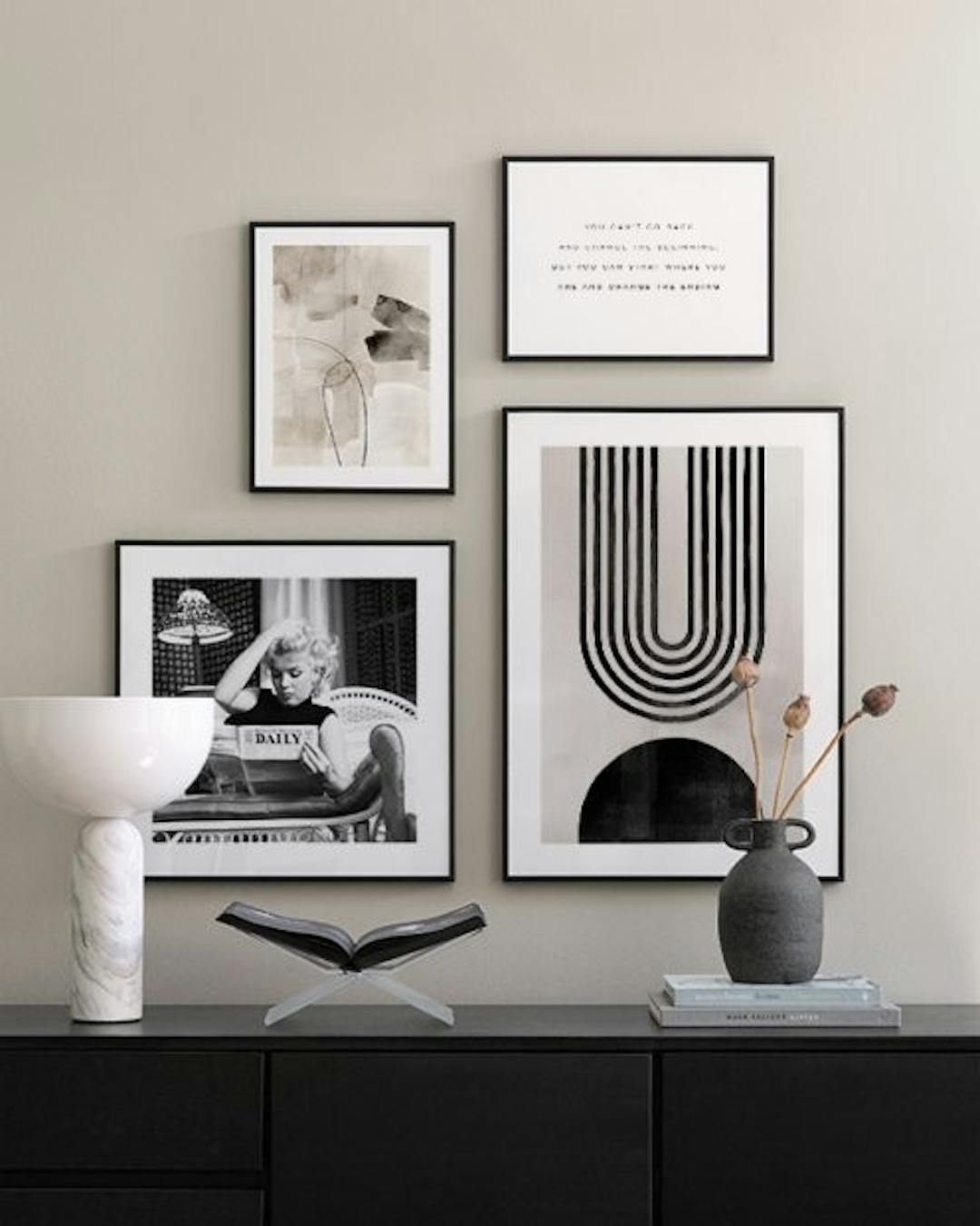 Sort-hvid plakat med hjort. Plakater med naturmotiv. Plakater online ...