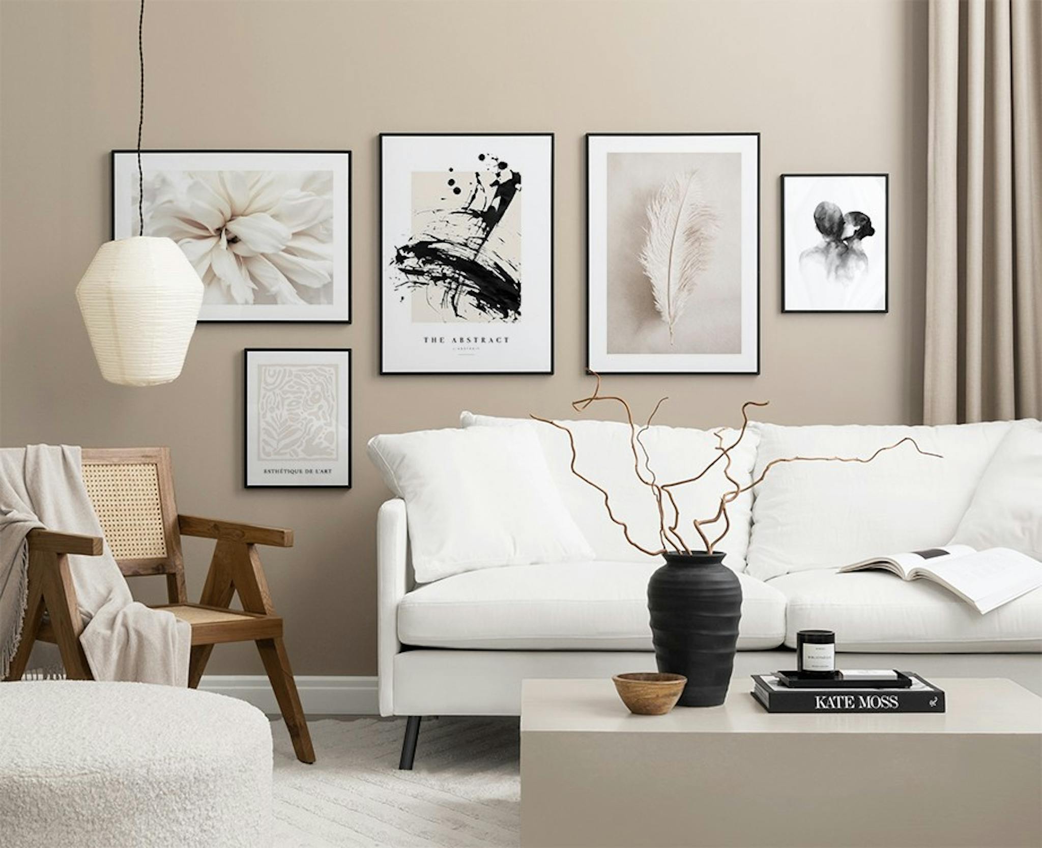 Scandinavien Beige gallery wall