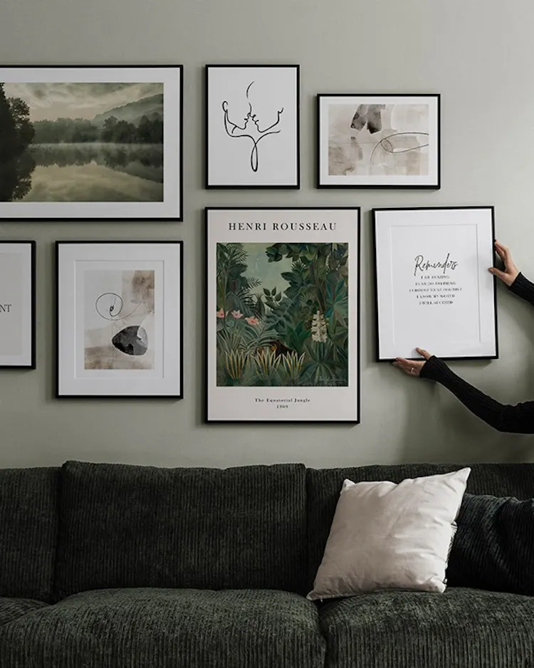Green Forest gallery wall