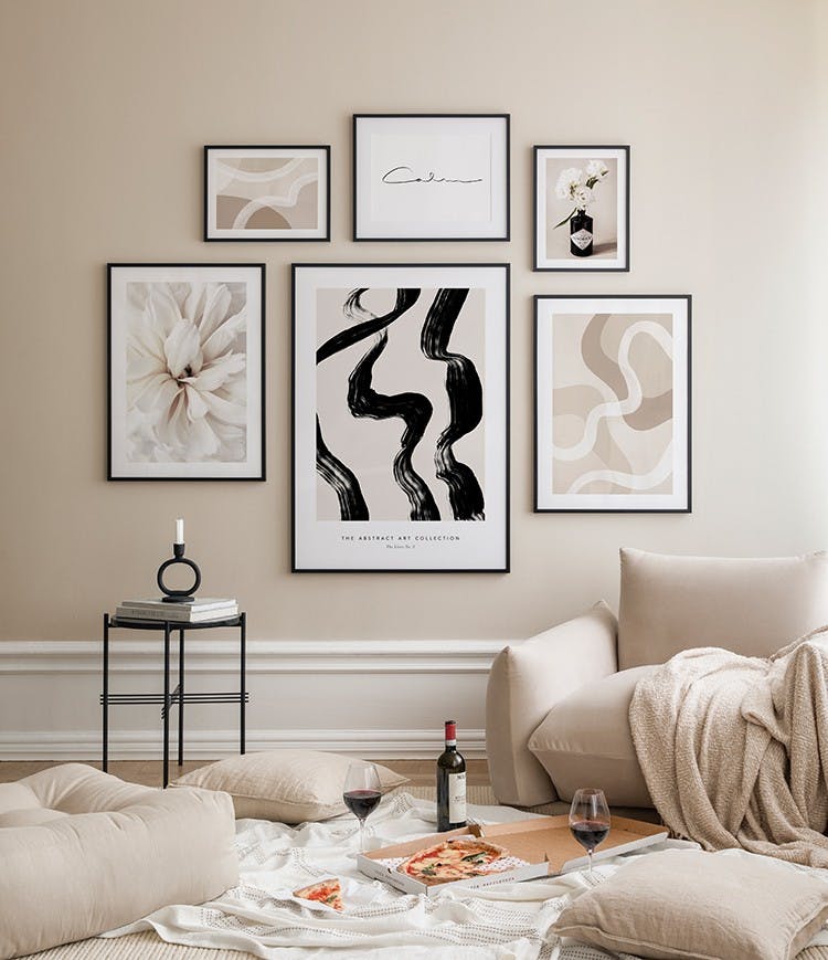 Classy Pizza Night gallery wall (ONE SIZE)