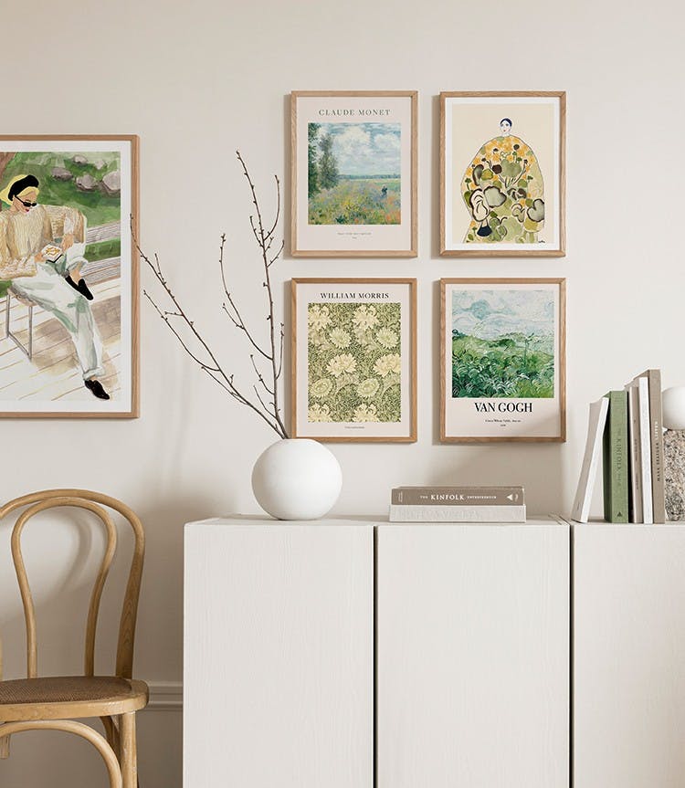 Green & Yellow Pop gallery wall (ONE SIZE)