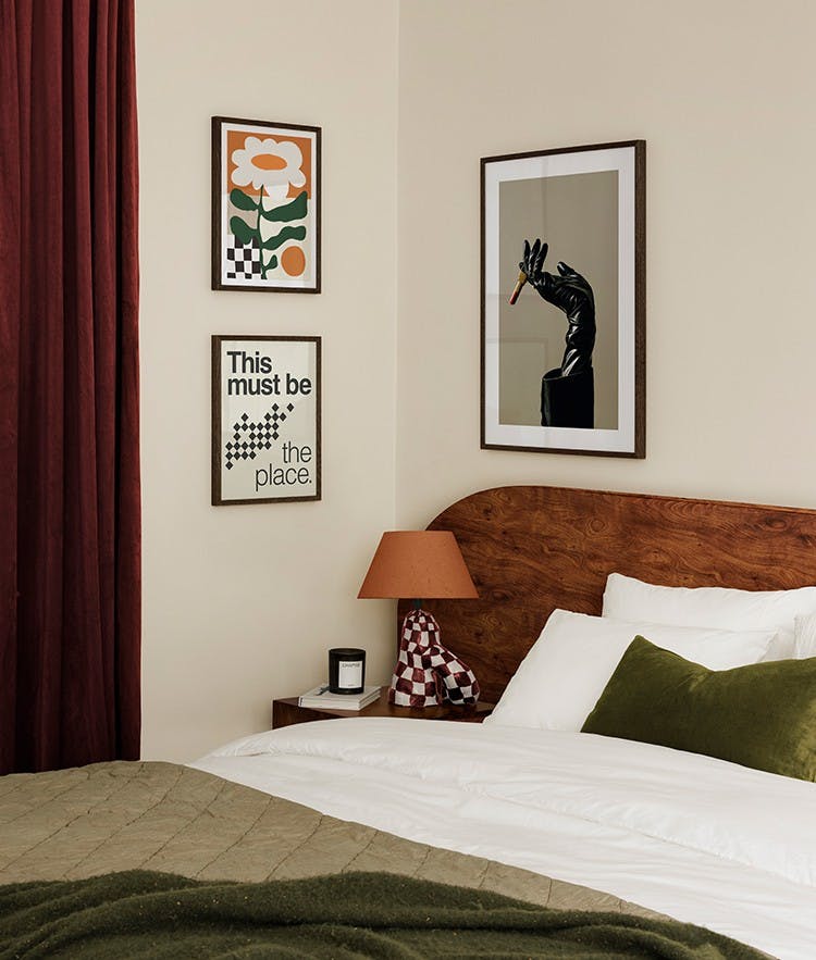 Retro Bedroom gallery wall