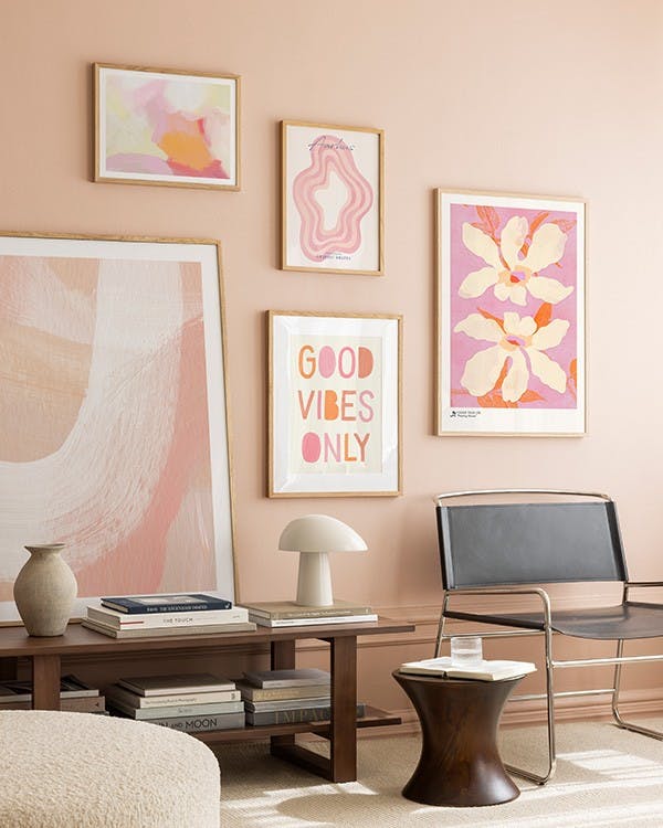 Pink shapes gallery wall (ONE SIZE)