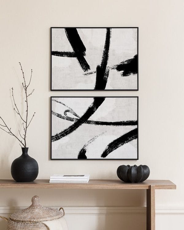 Black brush gallery wall (ONE SIZE)