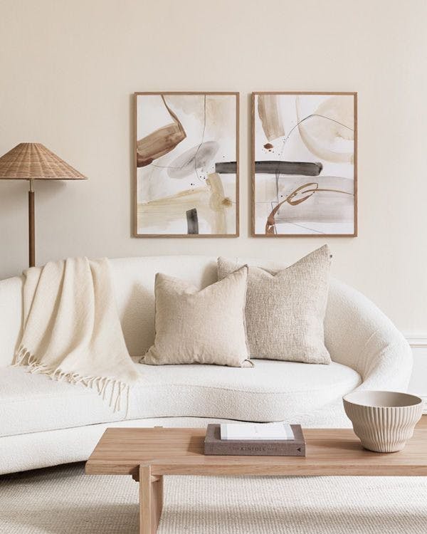 Beige watercolour decoration murale (ONE SIZE)