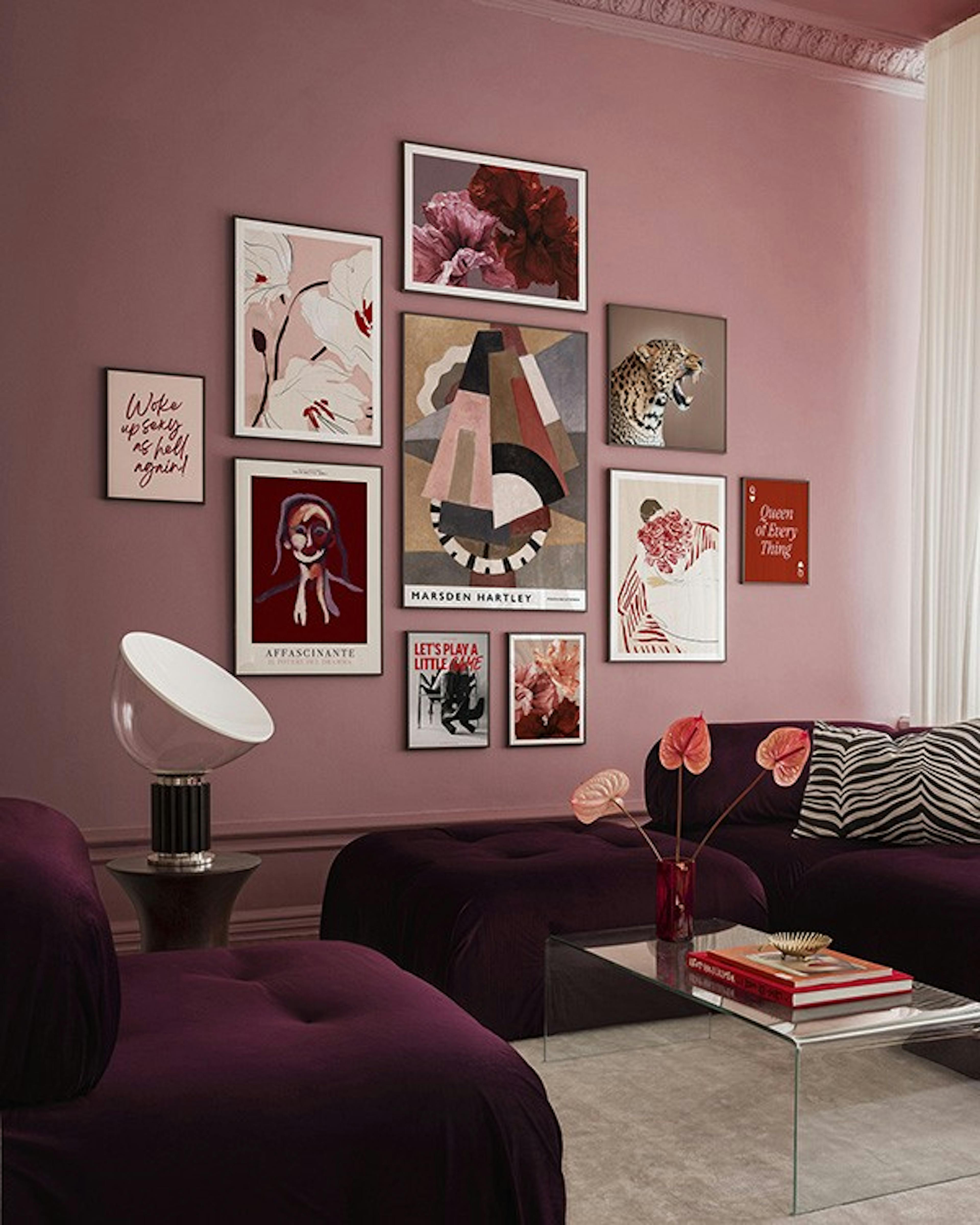 Vibrant Escapism gallery wall