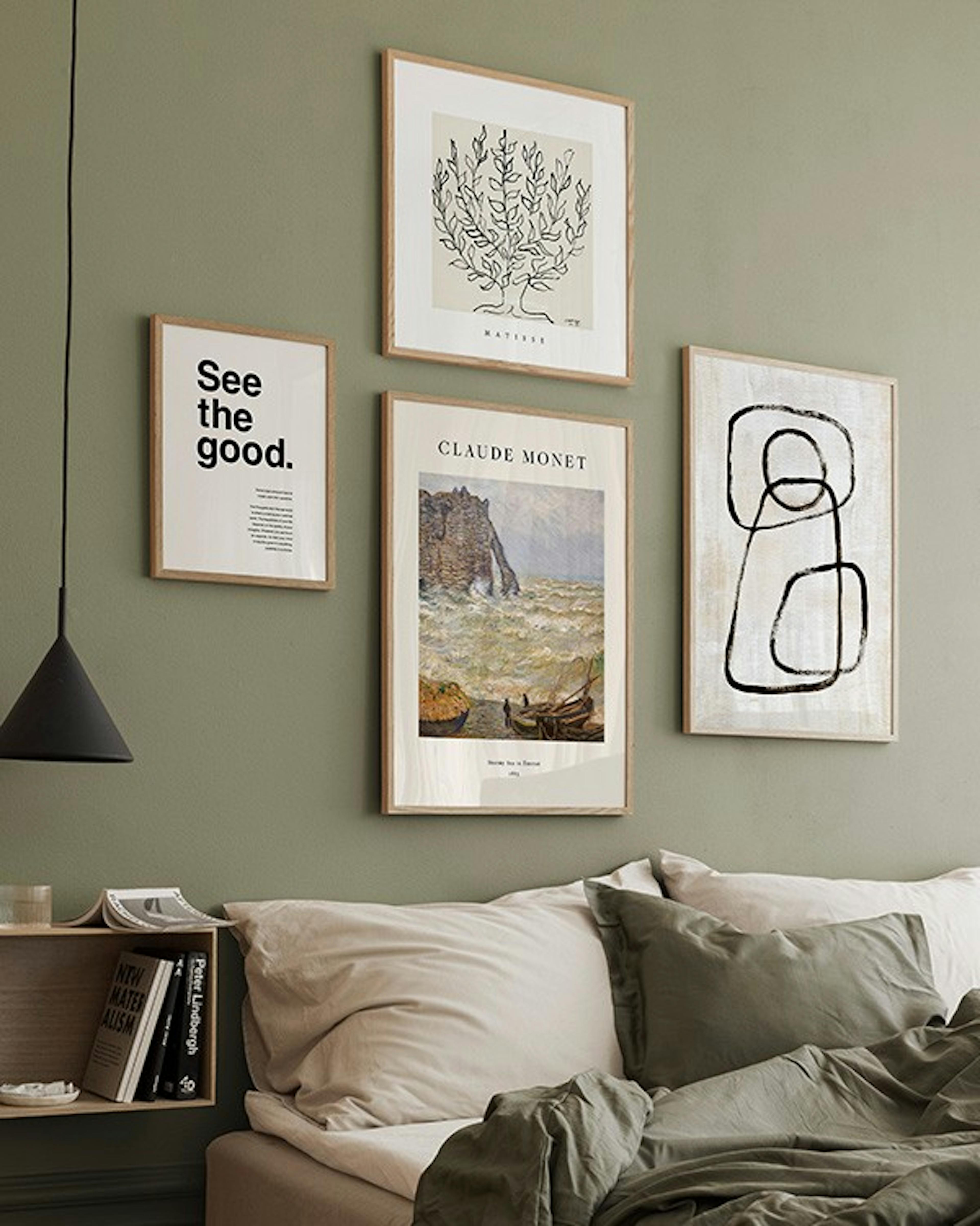 Earthy tones gallery wall