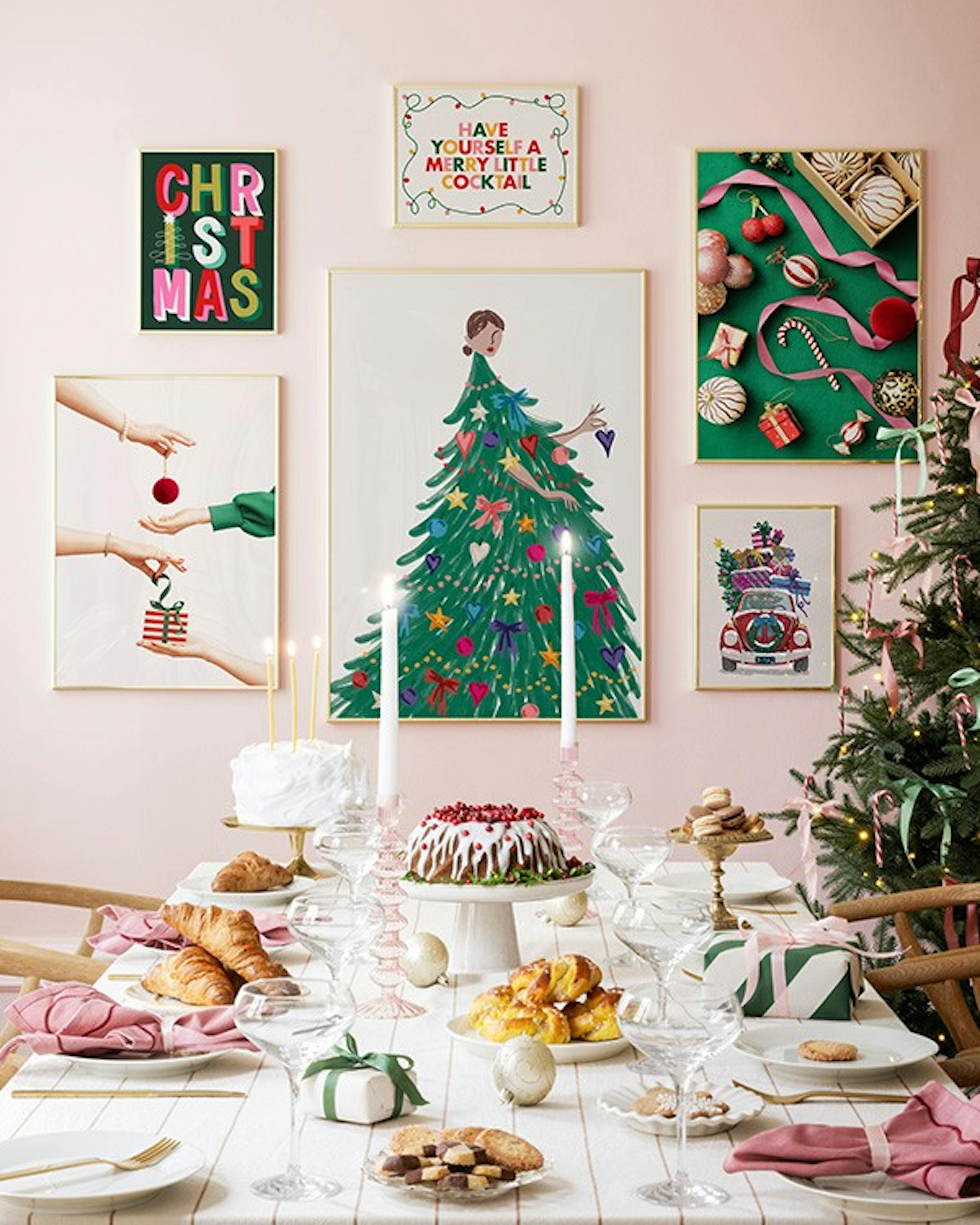 Happy Holidays gallery wall