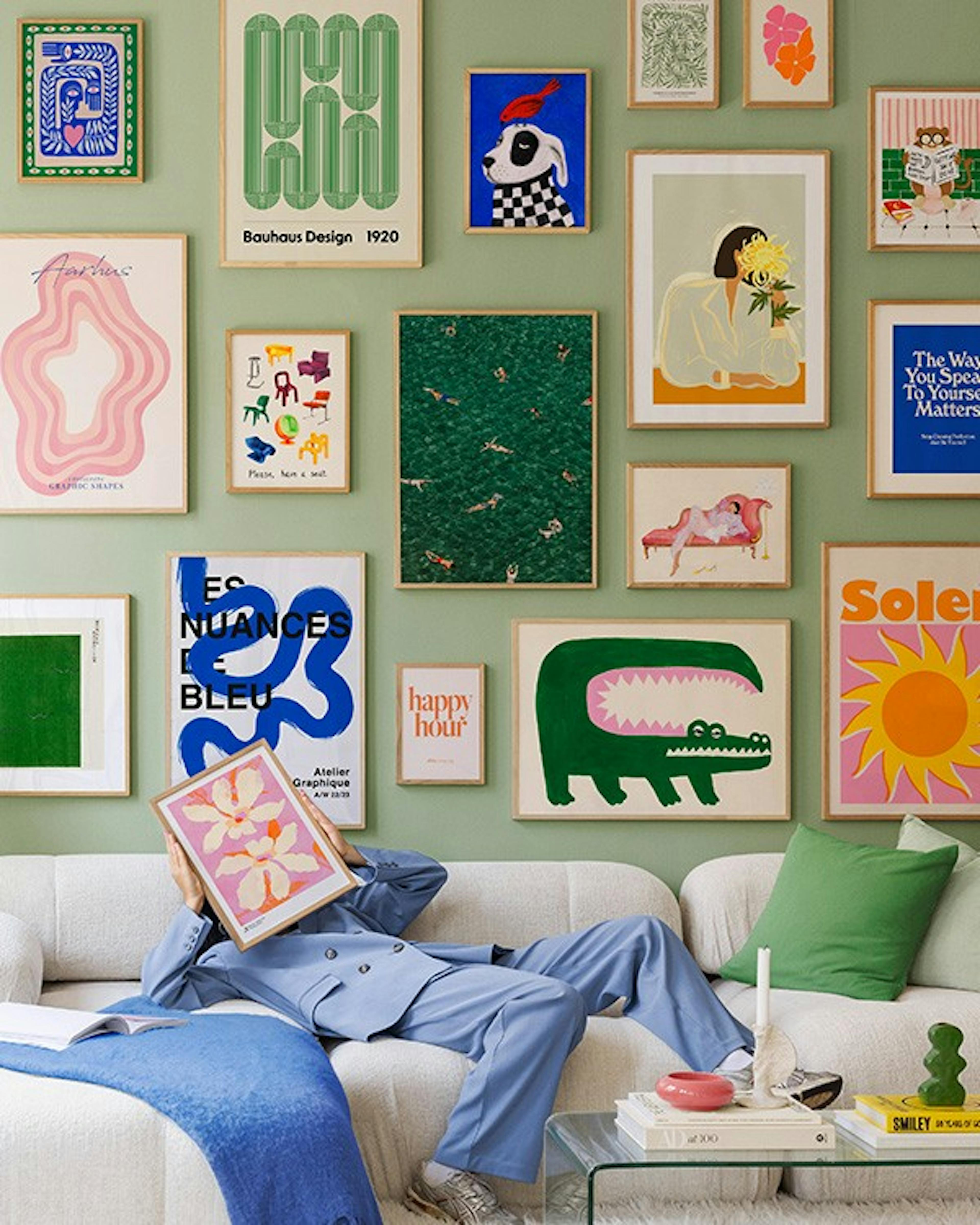 Vibrant Energetic gallery wall