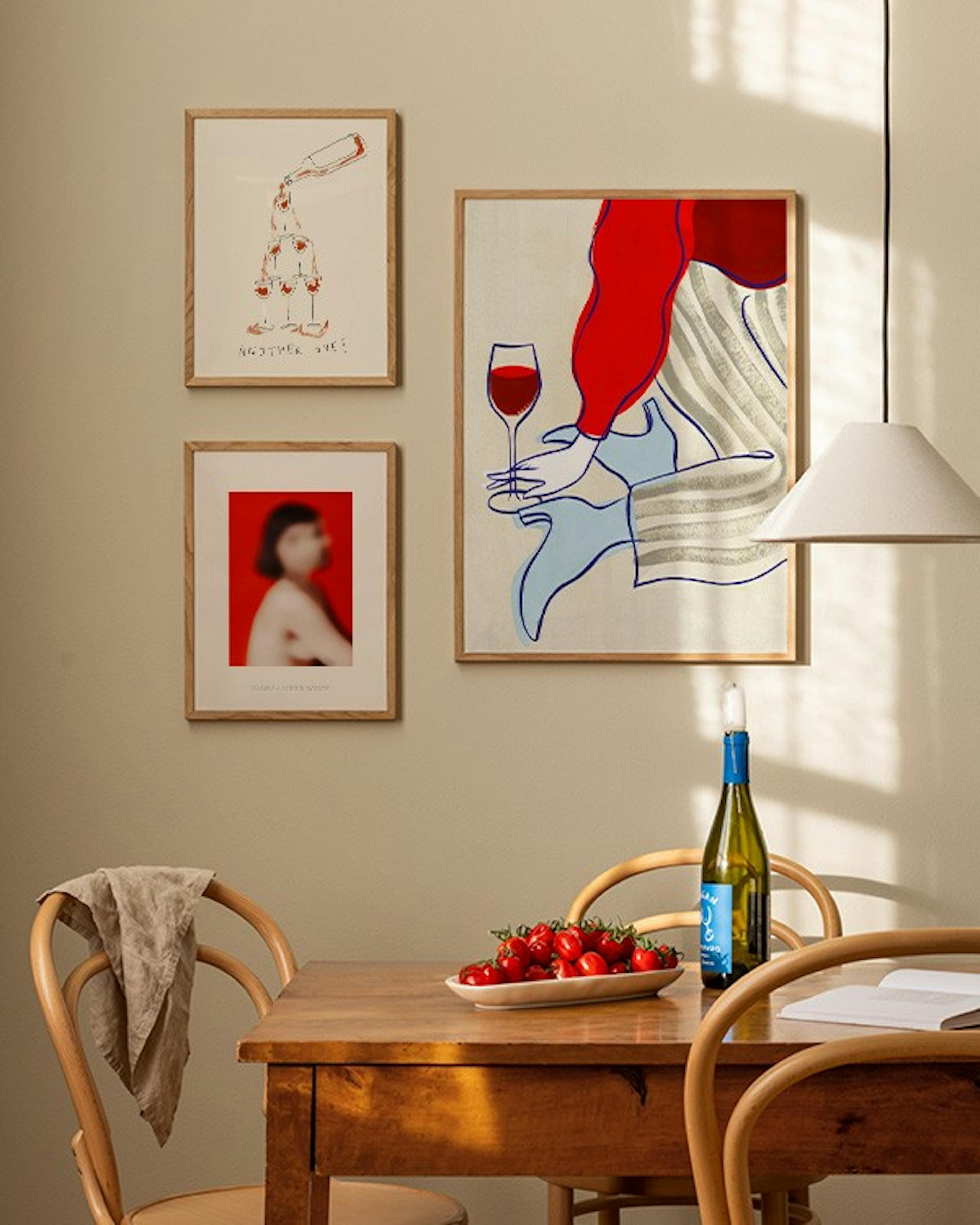 Red Wine gallery wall