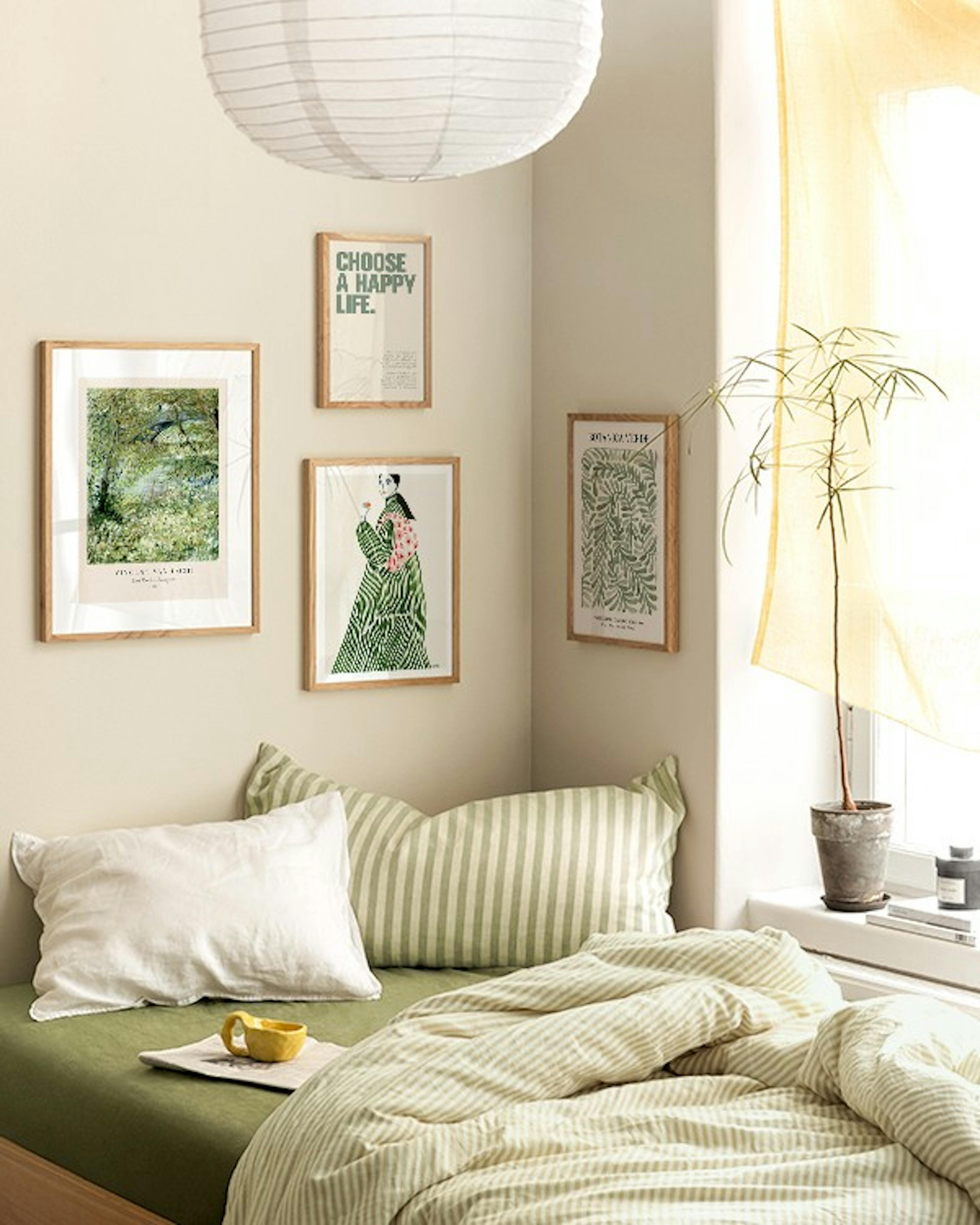 Soft Stripes gallery wall